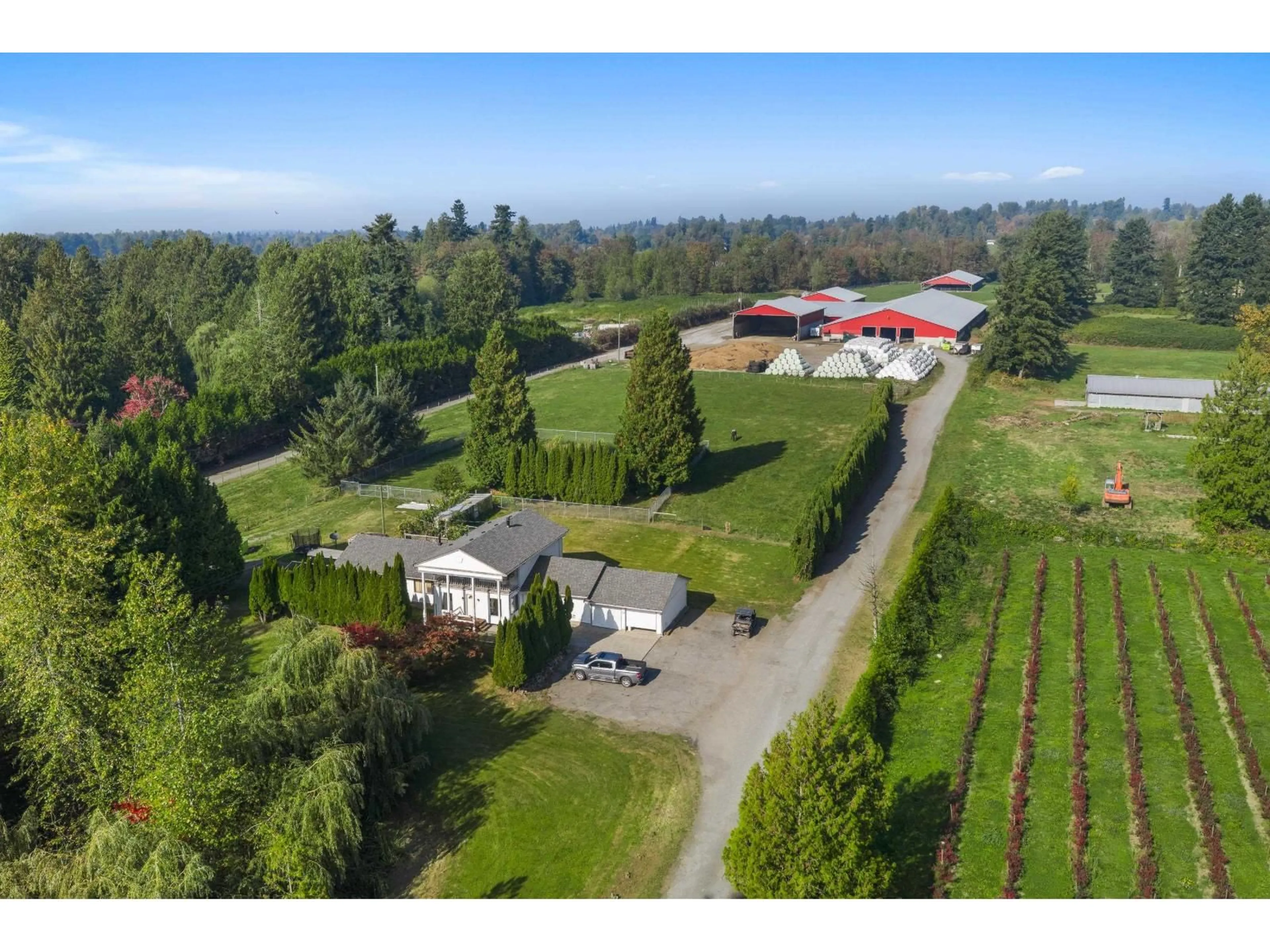 A pic from outside/outdoor area/front of a property/back of a property/a pic from drone, mountain view for 28677 58 AVENUE, Abbotsford British Columbia V4X2E8