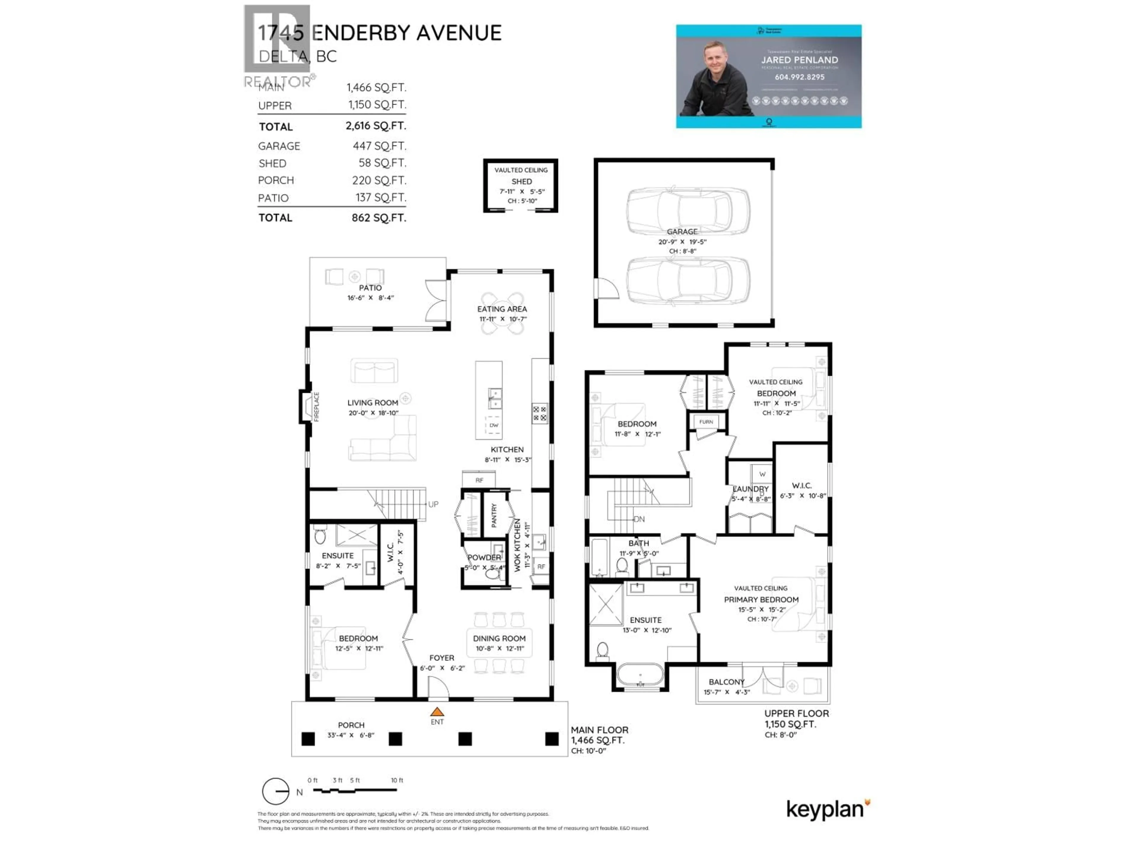 Floor plan for 1745 ENDERBY AVENUE, Delta British Columbia V4L1S9