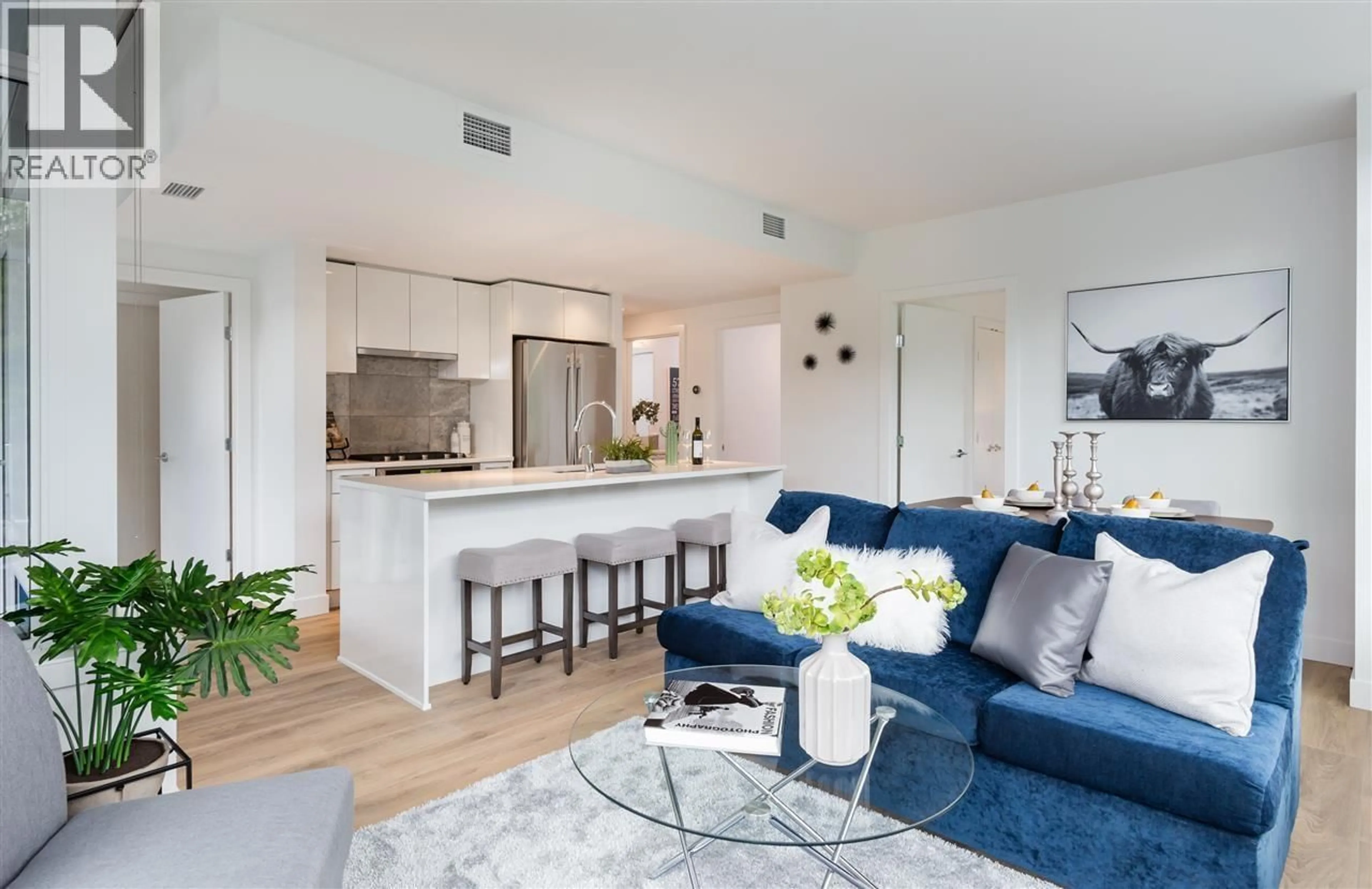 Living room with furniture, unknown for 602 - 8538 RIVER DISTRICT CROSSING, Vancouver British Columbia V5S0C9