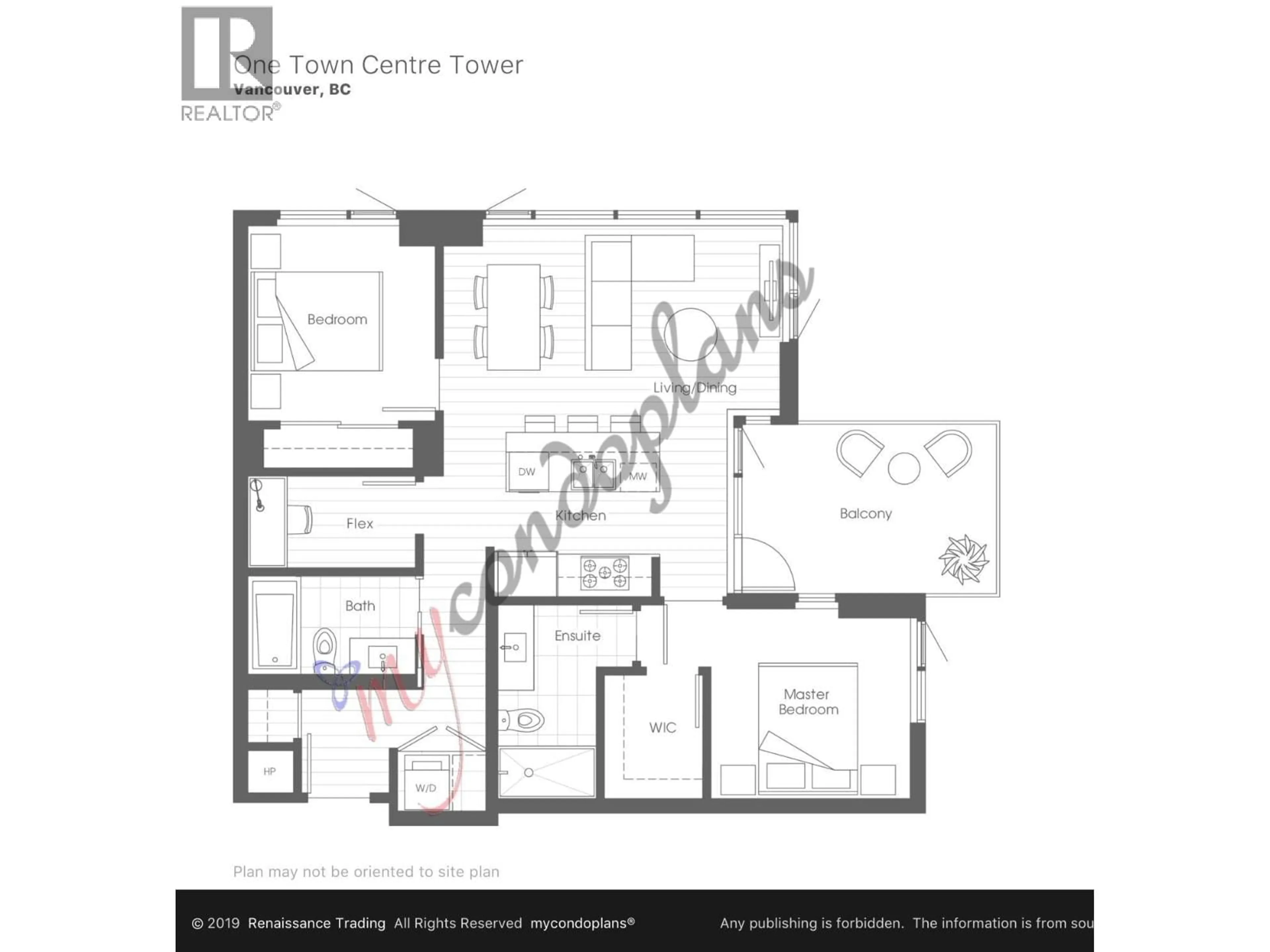 Floor plan for 602 - 8538 RIVER DISTRICT CROSSING, Vancouver British Columbia V5S0C9
