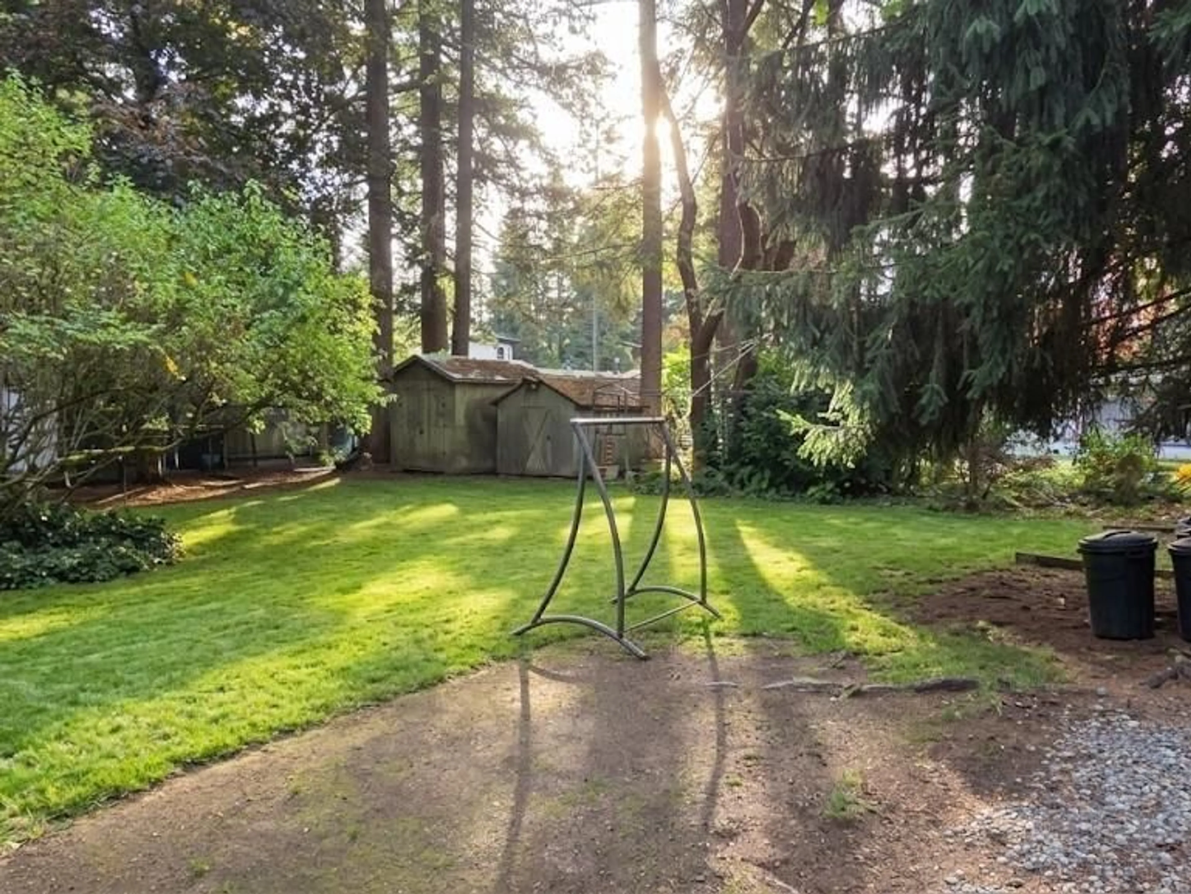 A pic from outside/outdoor area/front of a property/back of a property/a pic from drone, forest/trees view for 3675 208 STREET, Langley British Columbia V3A4X6