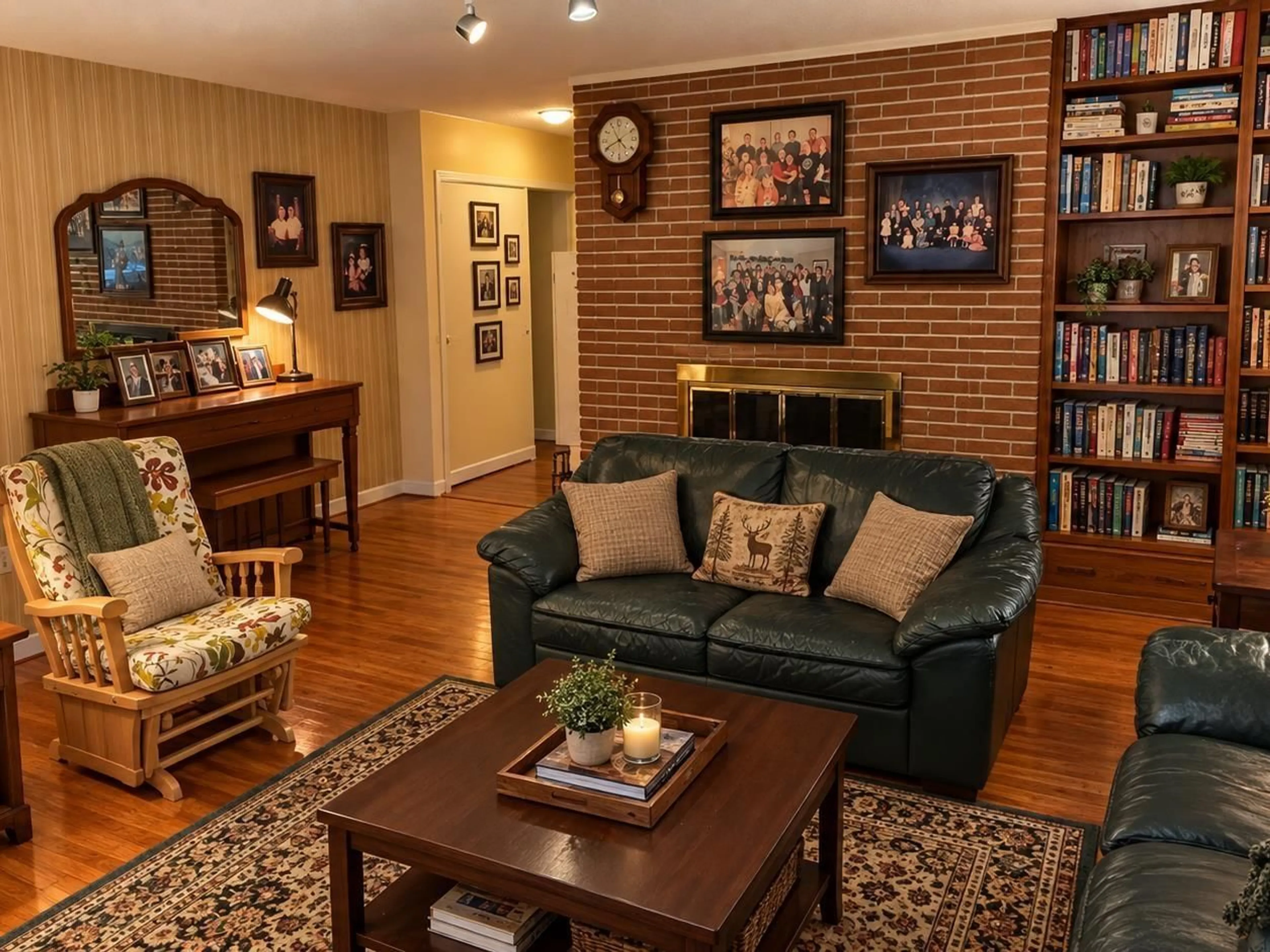 Living room with furniture, wood/laminate floor for 3675 208 STREET, Langley British Columbia V3A4X6