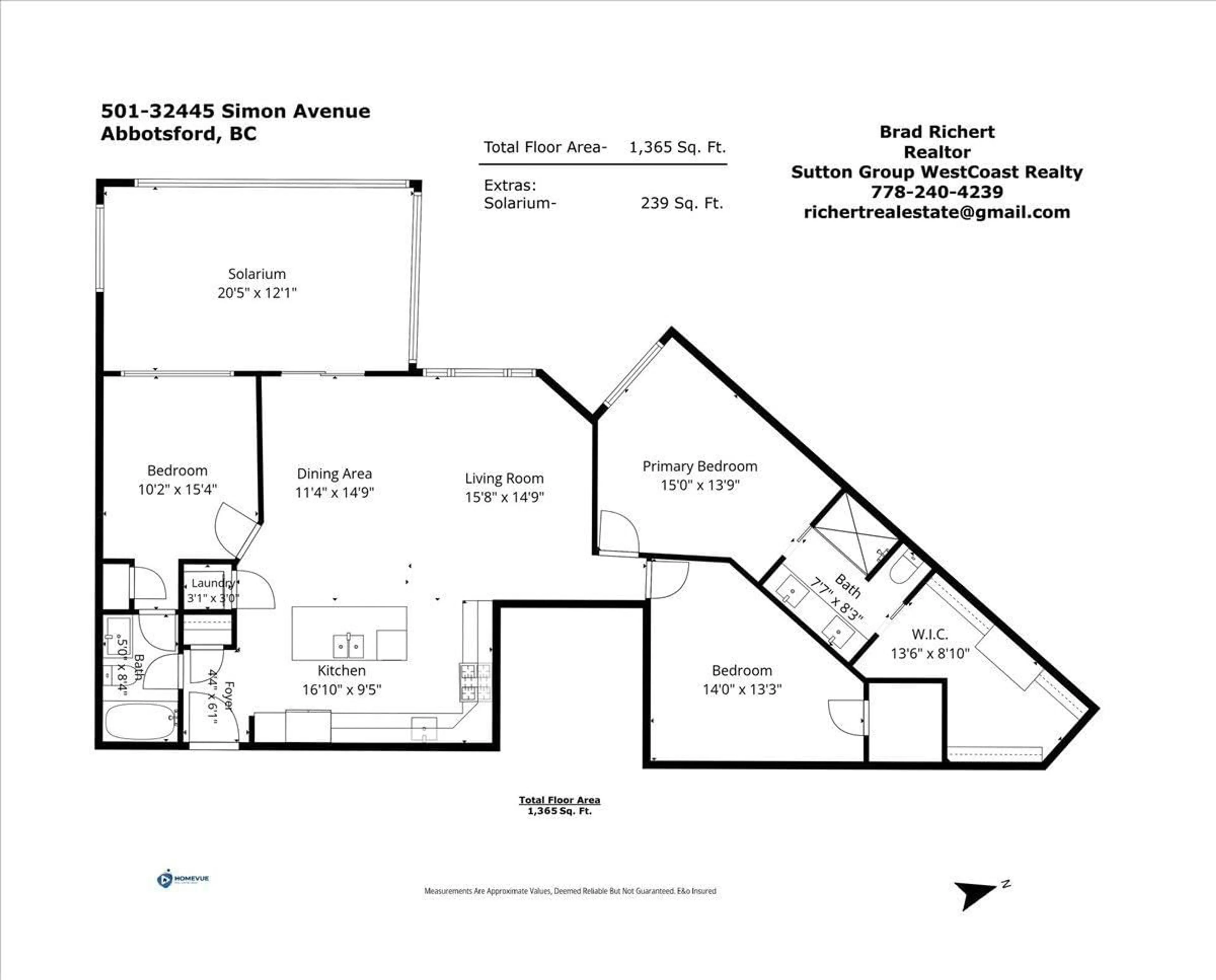 Floor plan for 501 - 32445 SIMON AVENUE, Abbotsford British Columbia V2T0G7