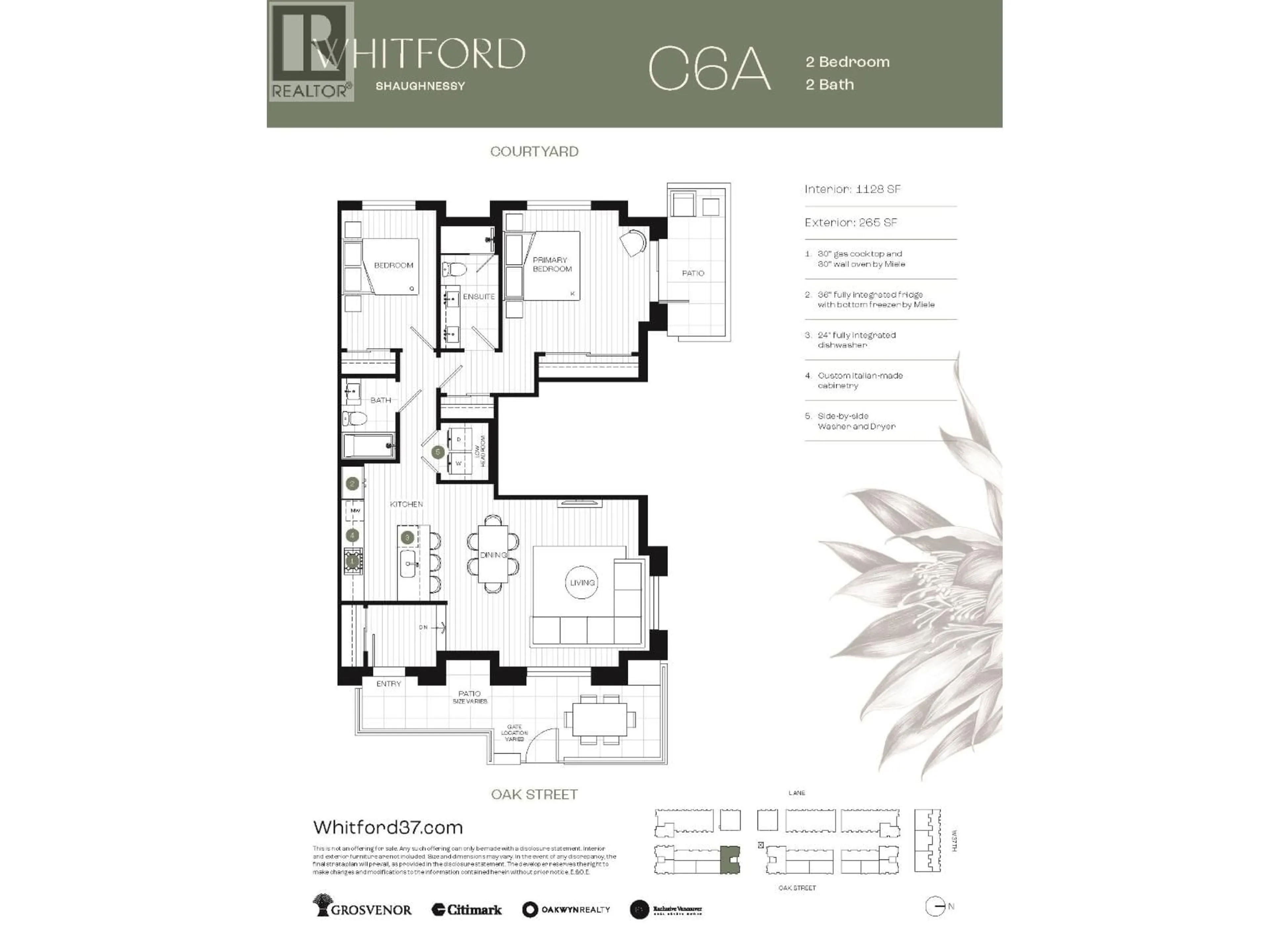 Floor plan for 187 - 5433 OAK STREET, Vancouver British Columbia V6M2V5