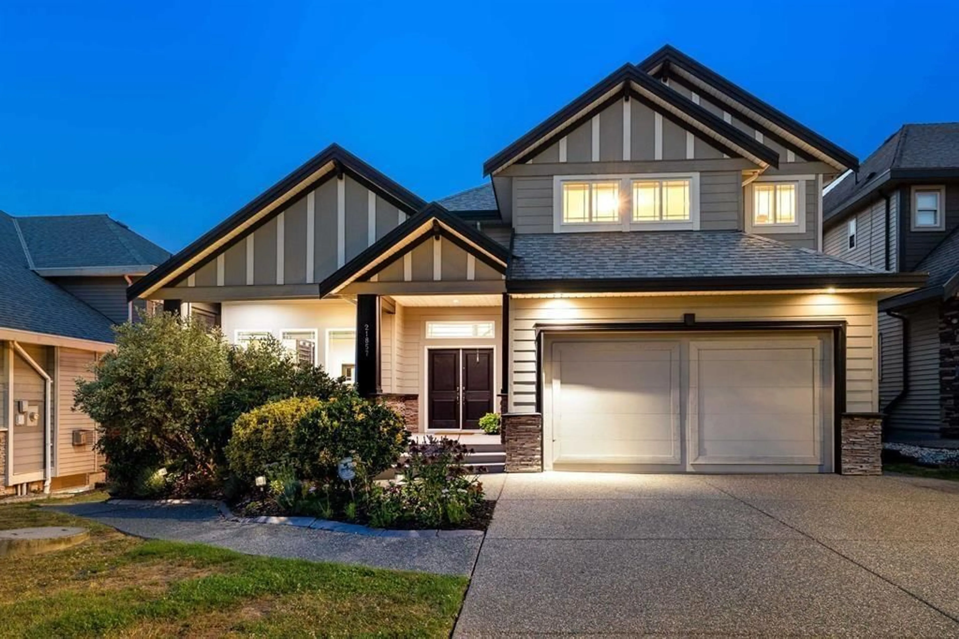 Home with vinyl exterior material, street for 21857 51 AVENUE, Langley British Columbia V3A8P7