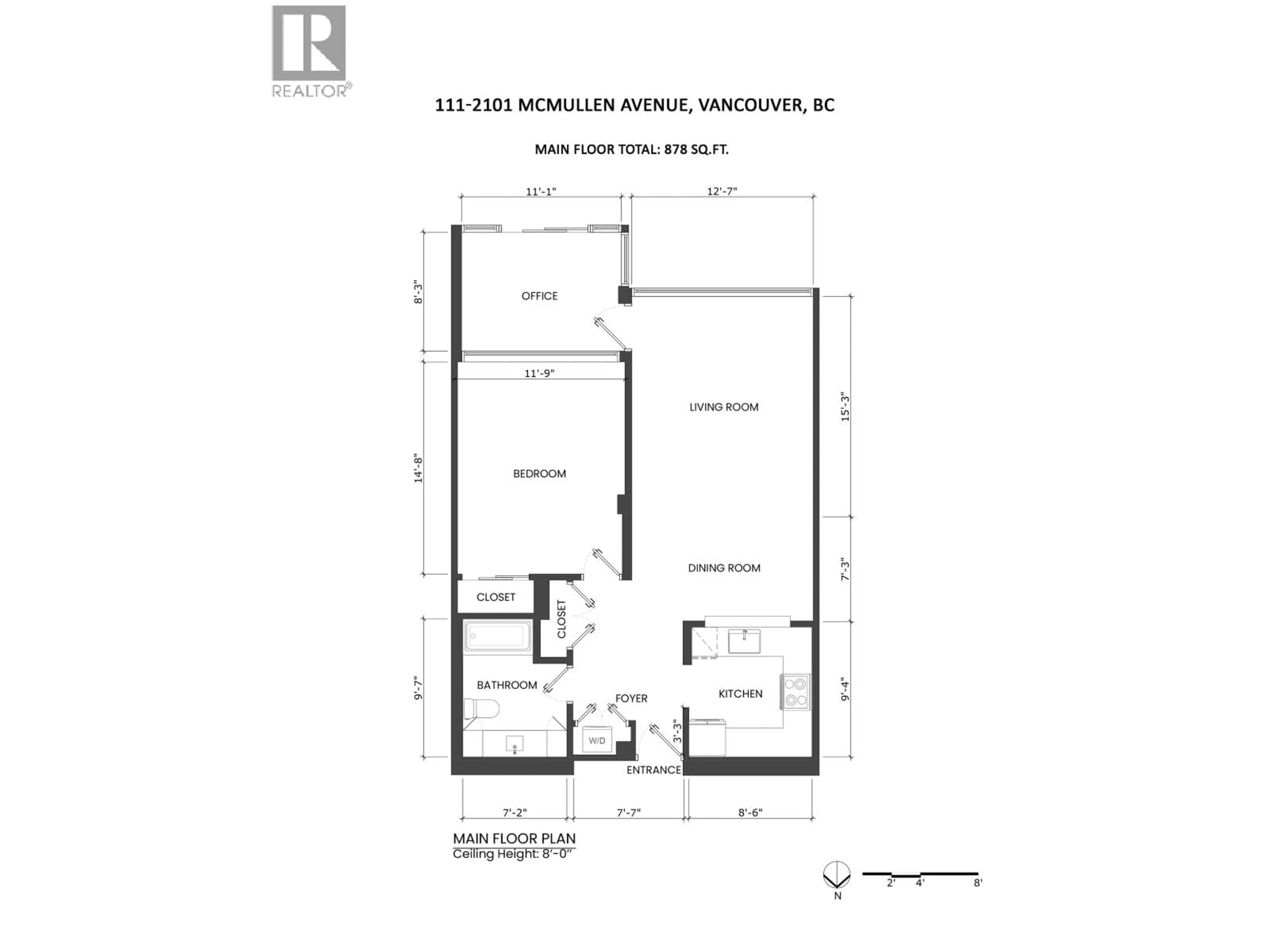 Floor plan for 111 - 2101 MCMULLEN AVENUE, Vancouver British Columbia V6L3B4