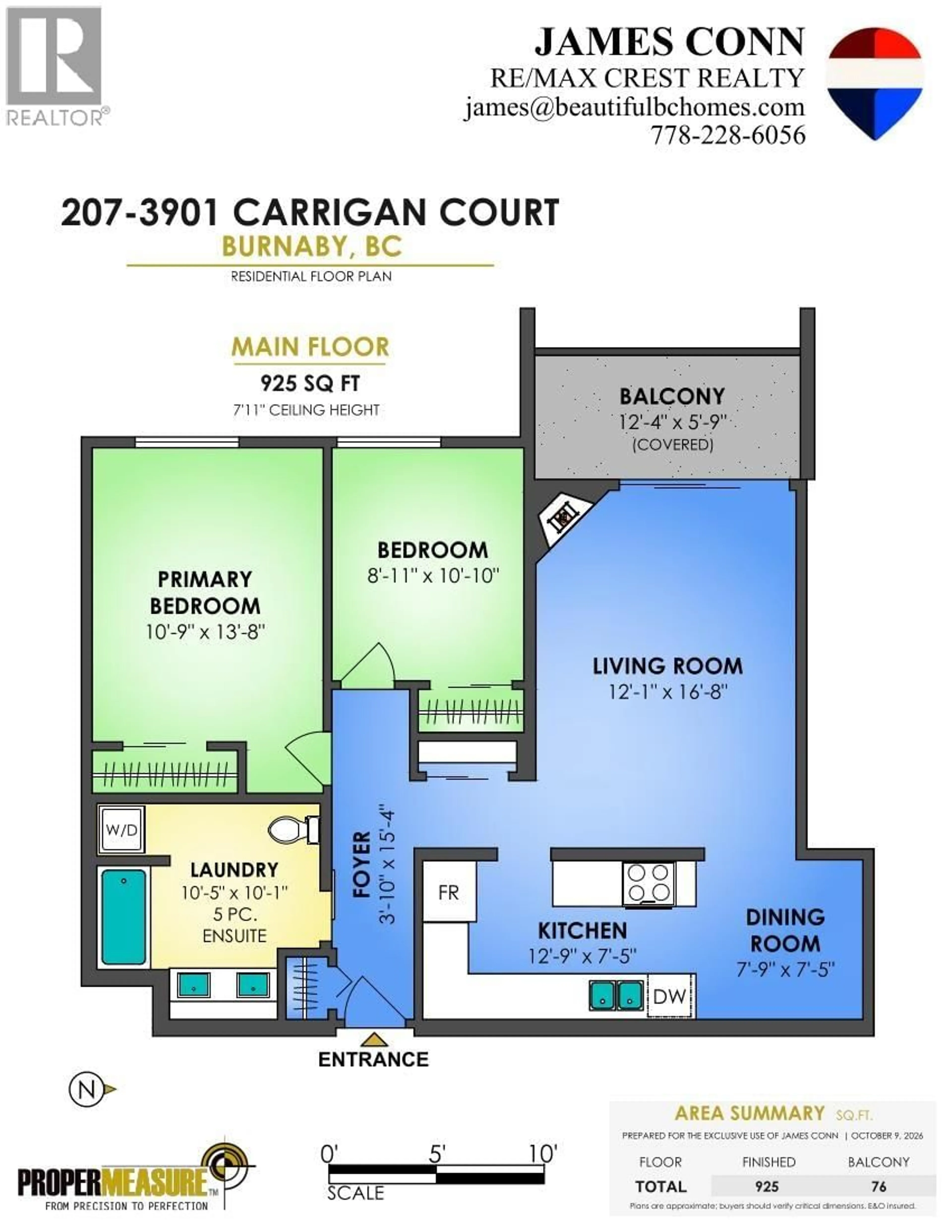 Floor plan for 207 - 3901 CARRIGAN COURT, Burnaby British Columbia V3N4K1