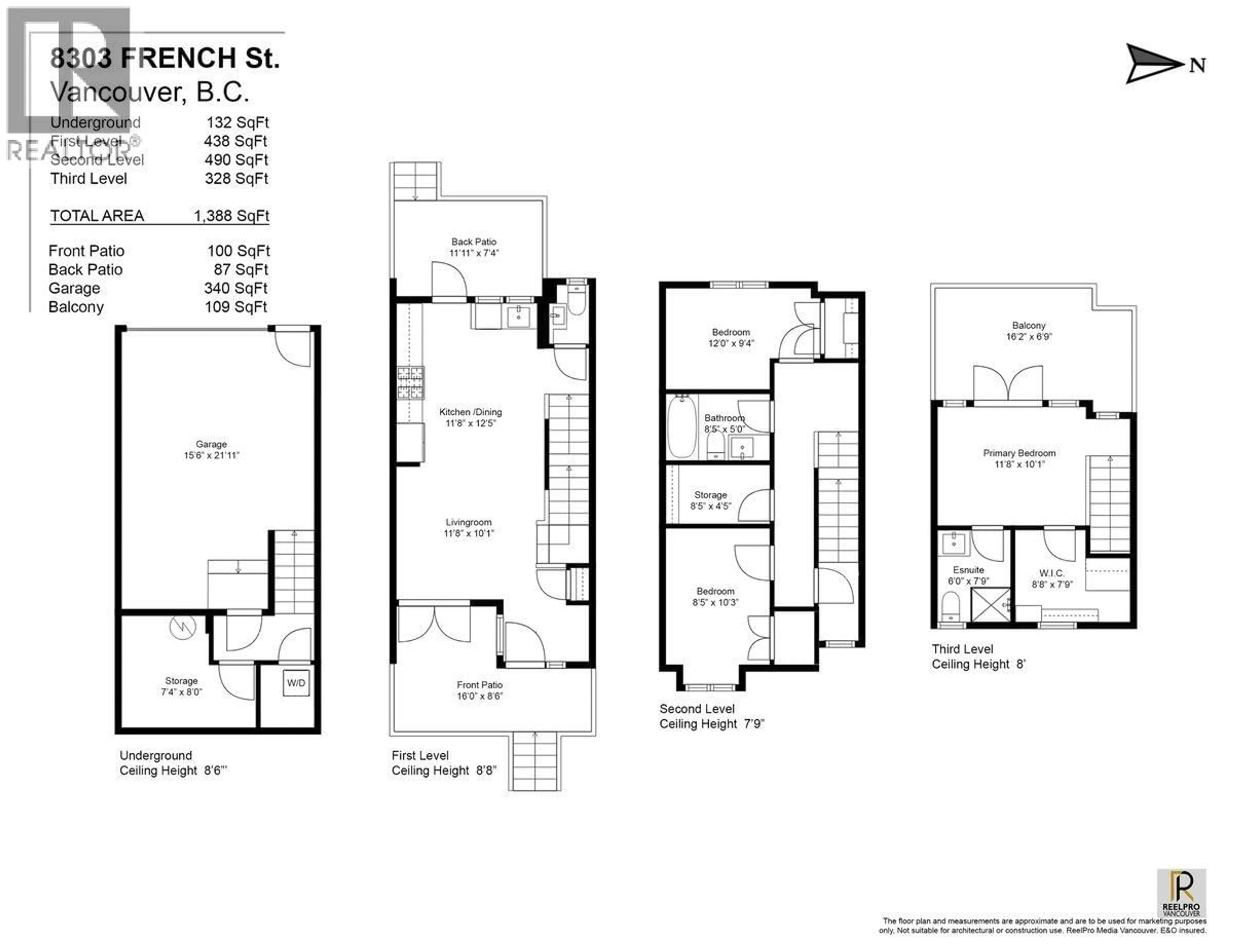 Floor plan for 8303 FRENCH STREET, Vancouver British Columbia V6P4W3