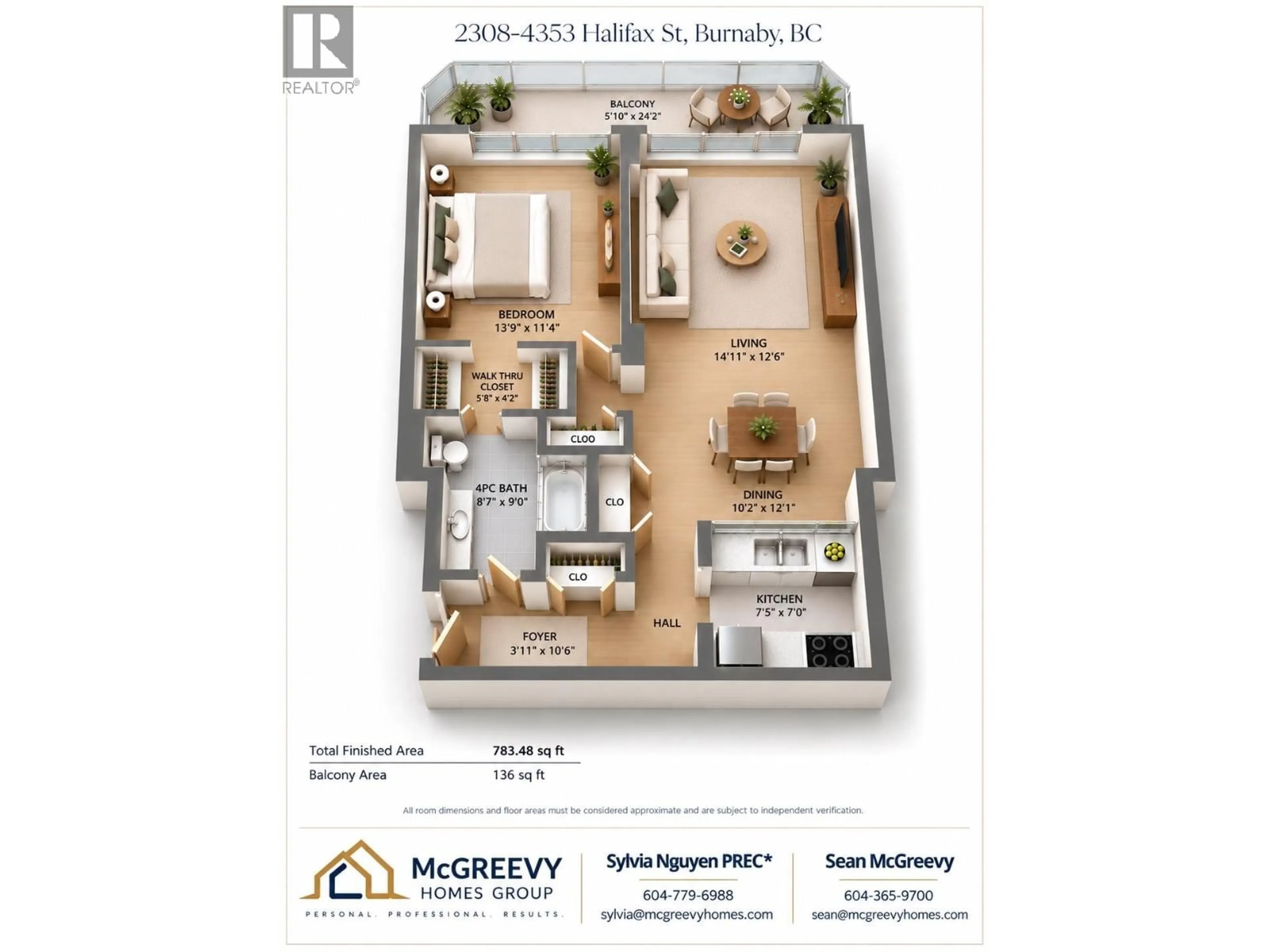 Floor plan for 2308 - 4353 HALIFAX STREET, Burnaby British Columbia V5C5Z4