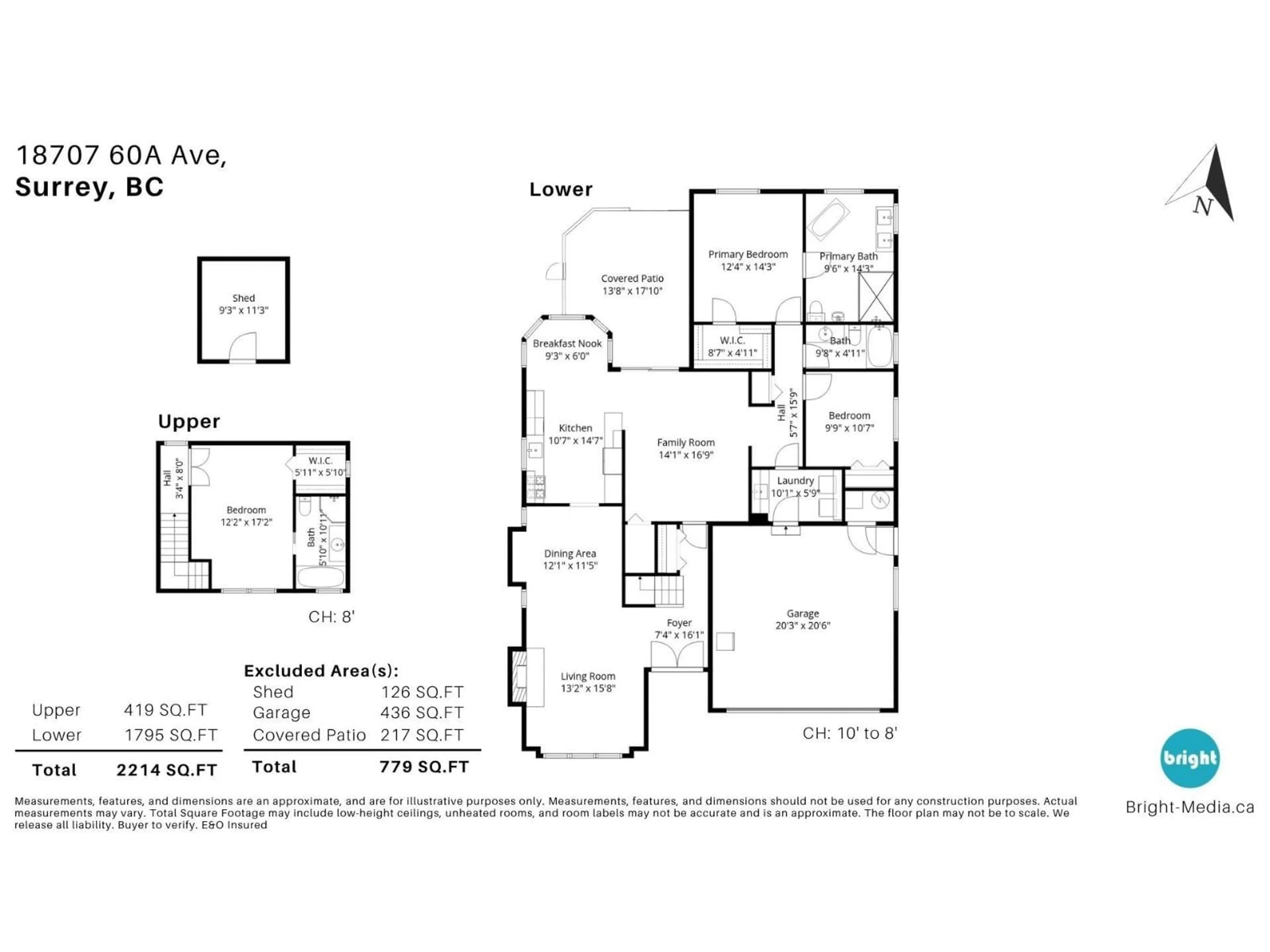 Floor plan for 18707 60A AVENUE, Surrey British Columbia V3S7P3