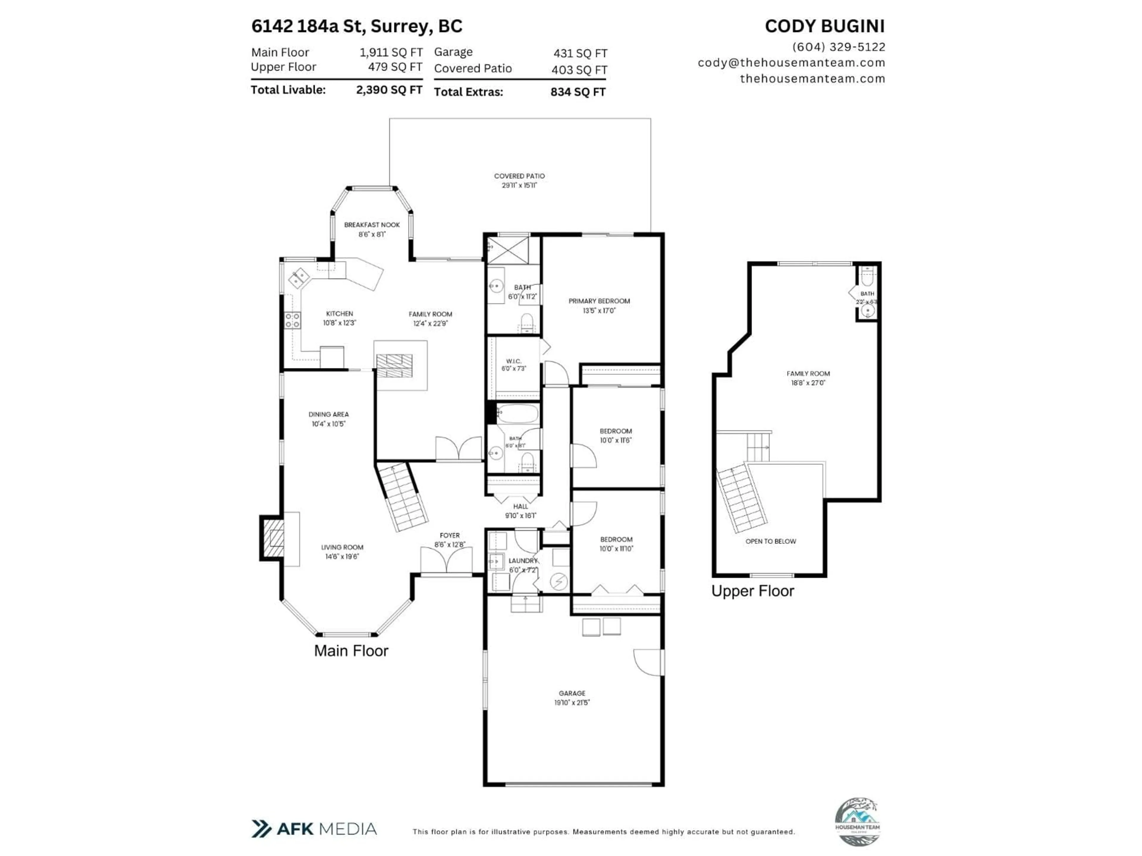 Floor plan for 6142 184A STREET, Surrey British Columbia V3S7P8