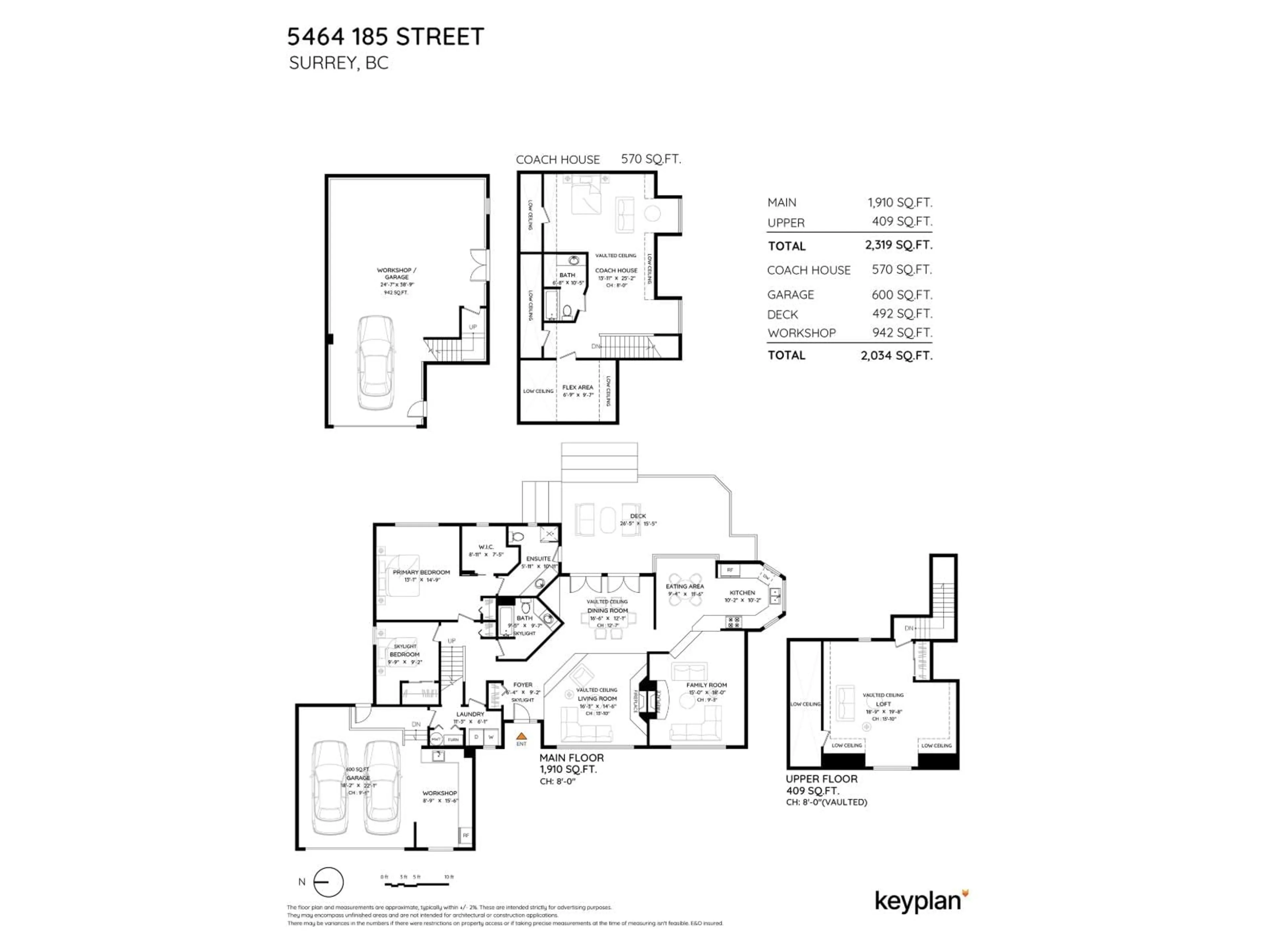 Floor plan for 5464 185 STREET, Surrey British Columbia V3S8L9