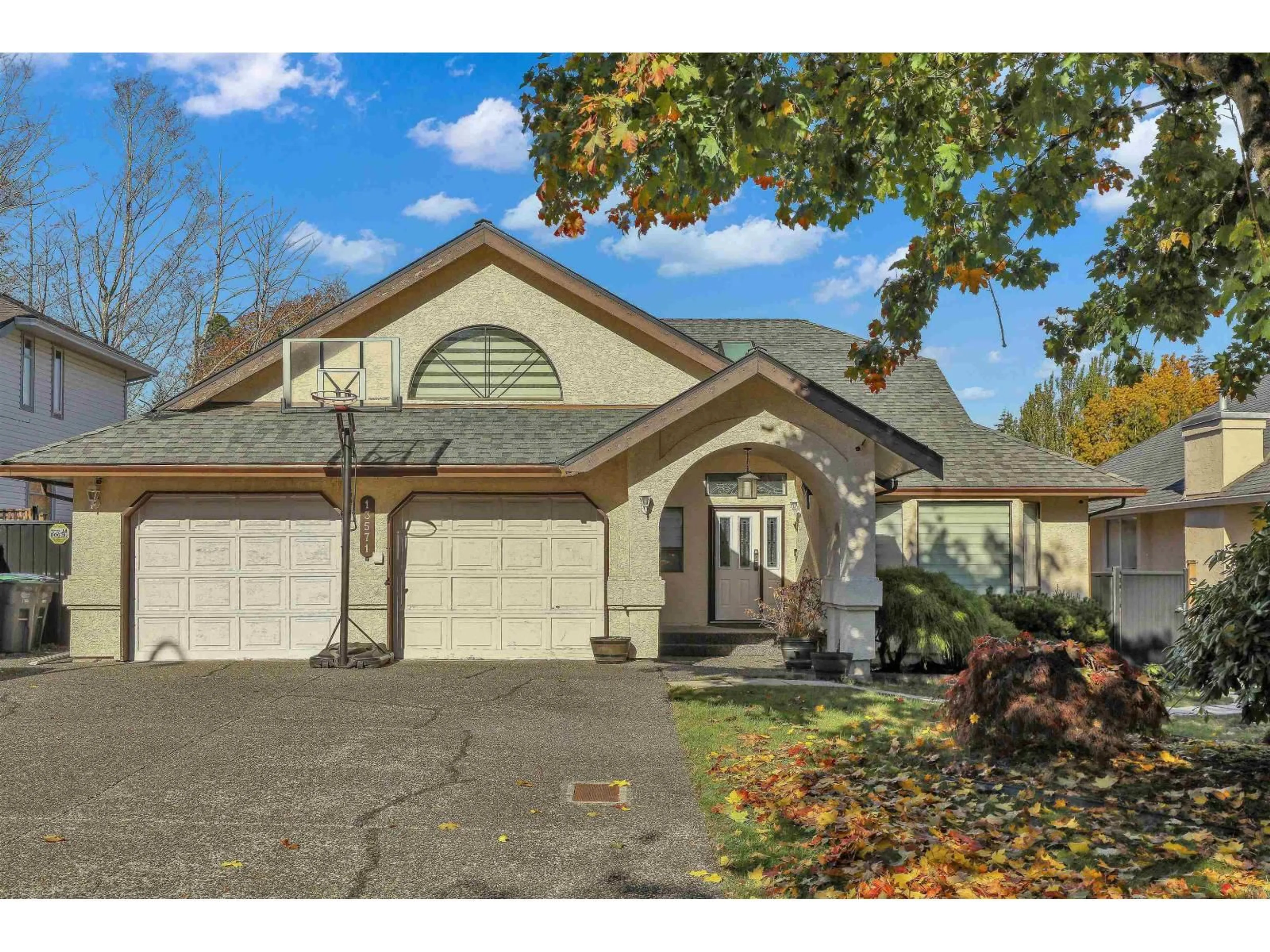 Home with vinyl exterior material, street for 13571 60A AVENUE, Surrey British Columbia V3X1H7