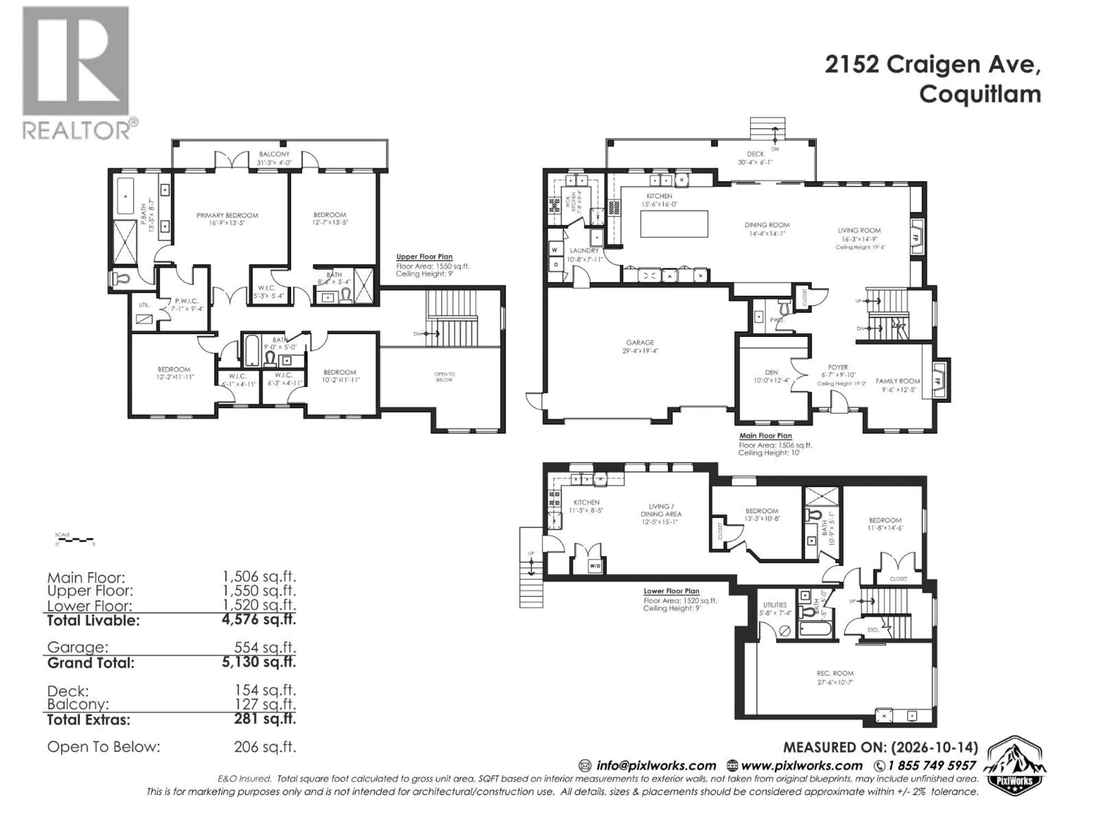 Floor plan for 2152 CRAIGEN AVENUE, Coquitlam British Columbia V3K1W6