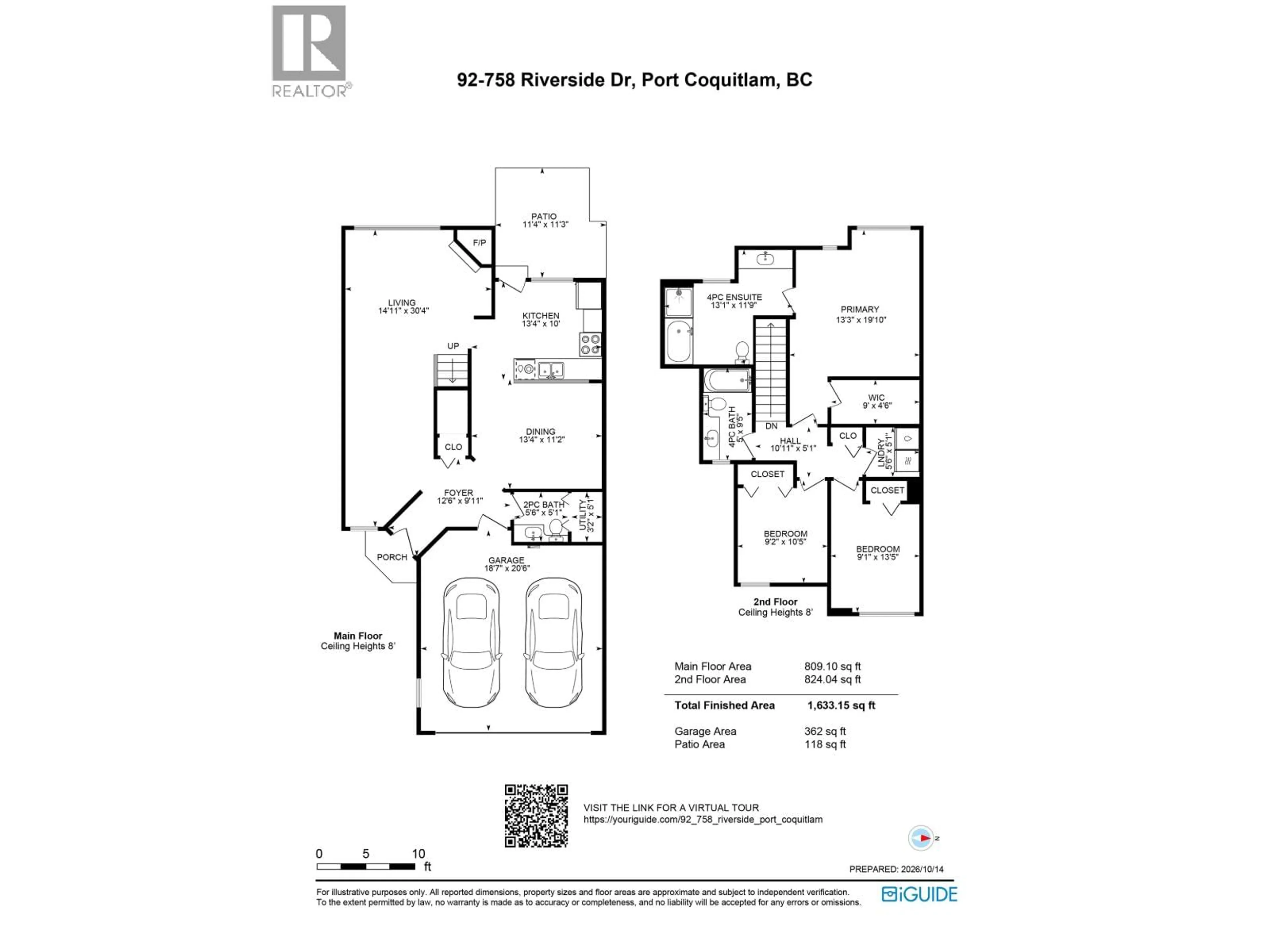 Floor plan for 92 - 758 RIVERSIDE DRIVE, Port Coquitlam British Columbia V3B7V8