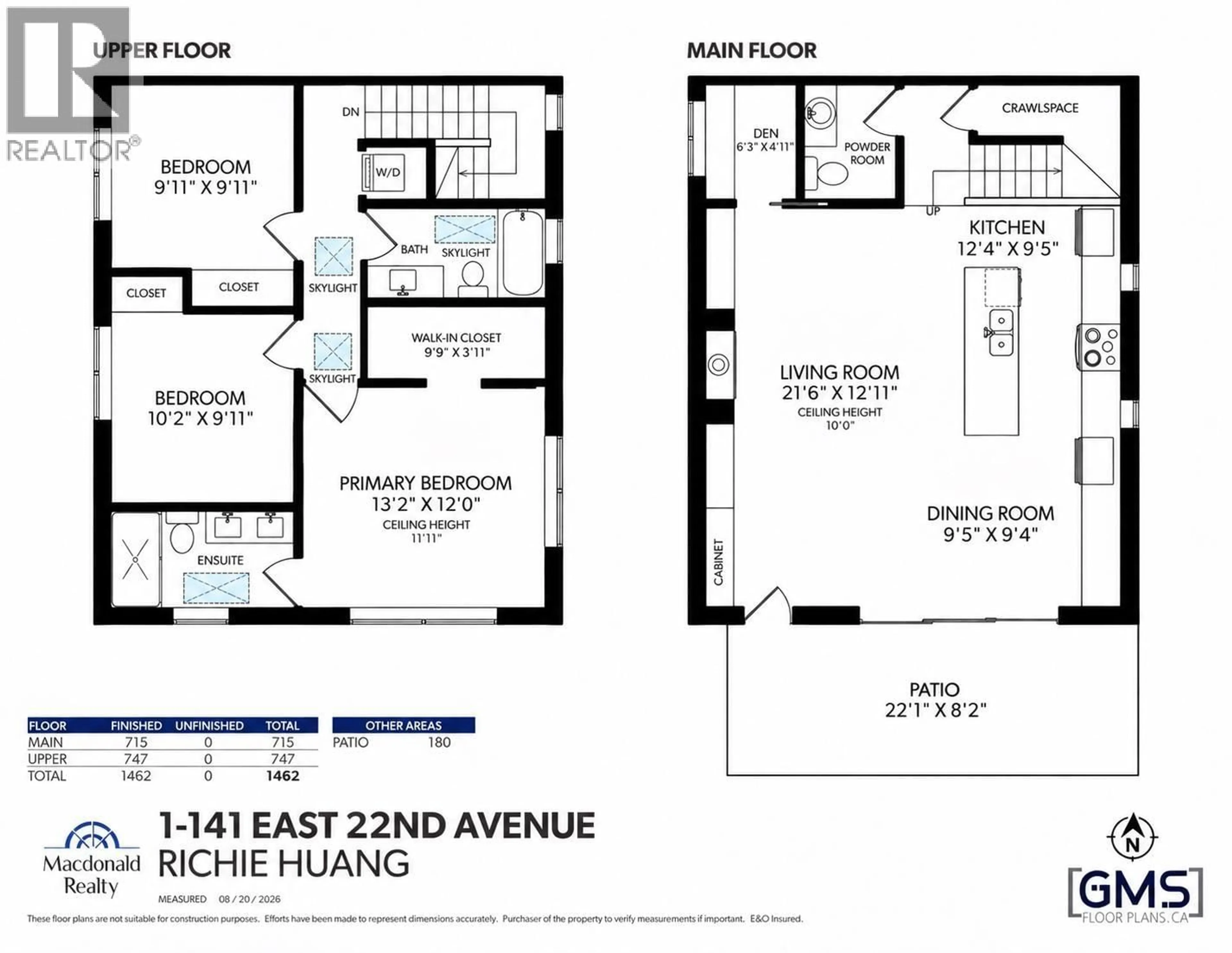 Floor plan for 1 - 141 22ND AVENUE, Vancouver British Columbia V5V1T5