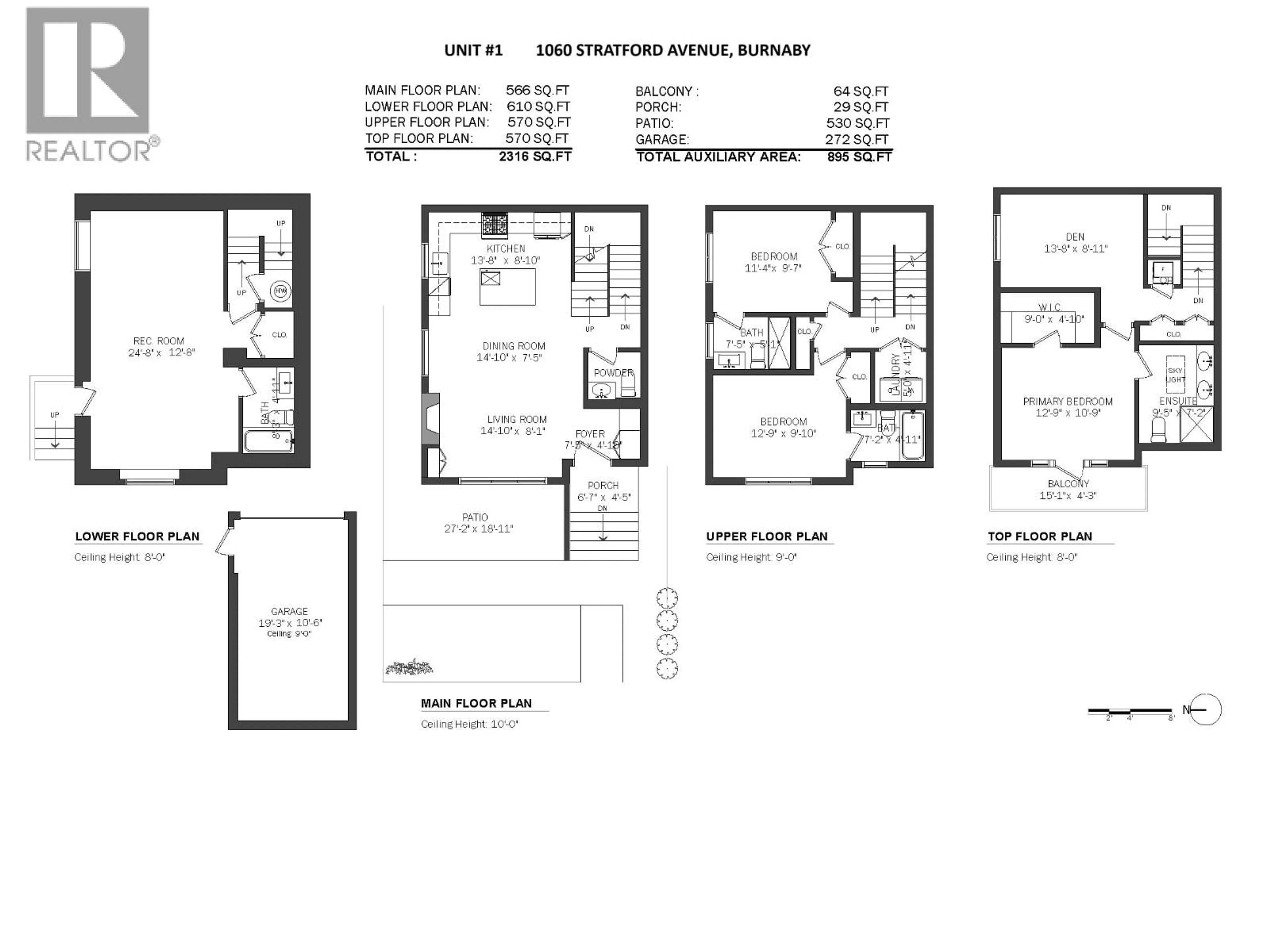 Floor plan for 1 - 1060 STRATFORD AVENUE, Burnaby British Columbia V5B3X8