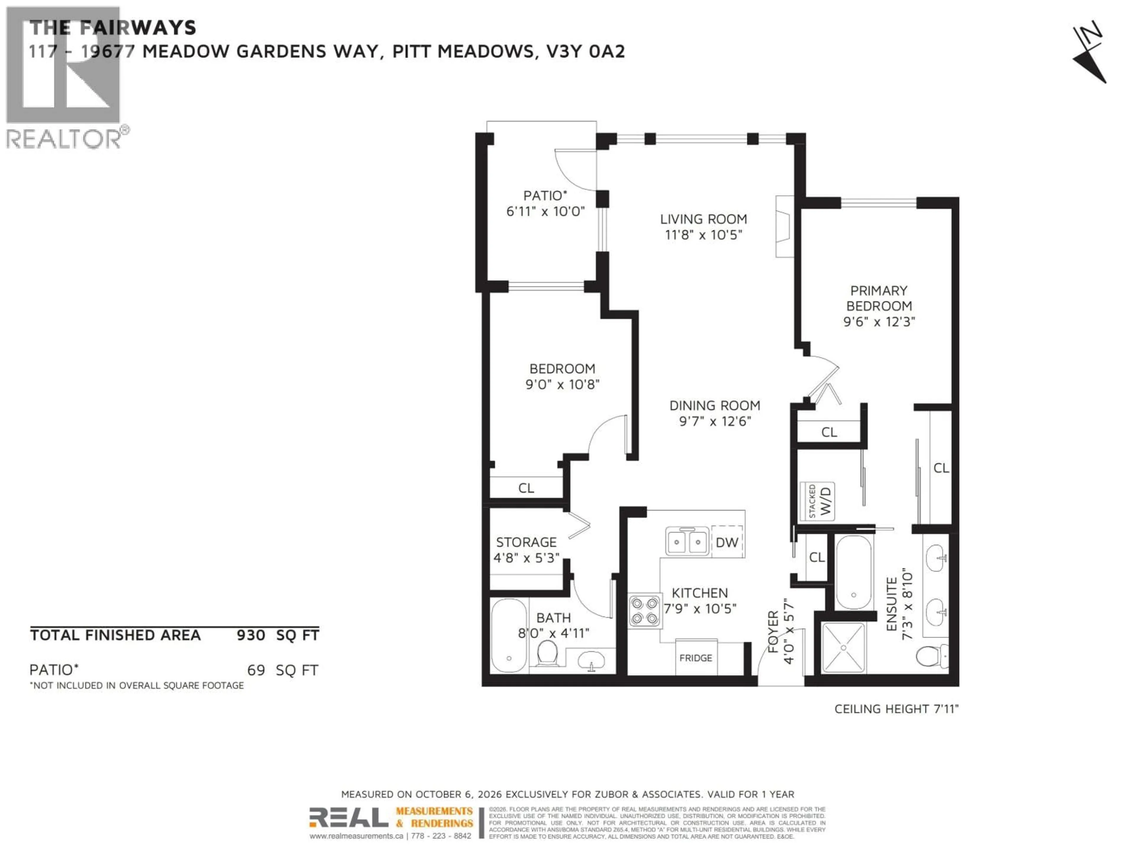 Floor plan for 117 - 19677 MEADOW GARDENS WAY, Pitt Meadows British Columbia V3Y0A2