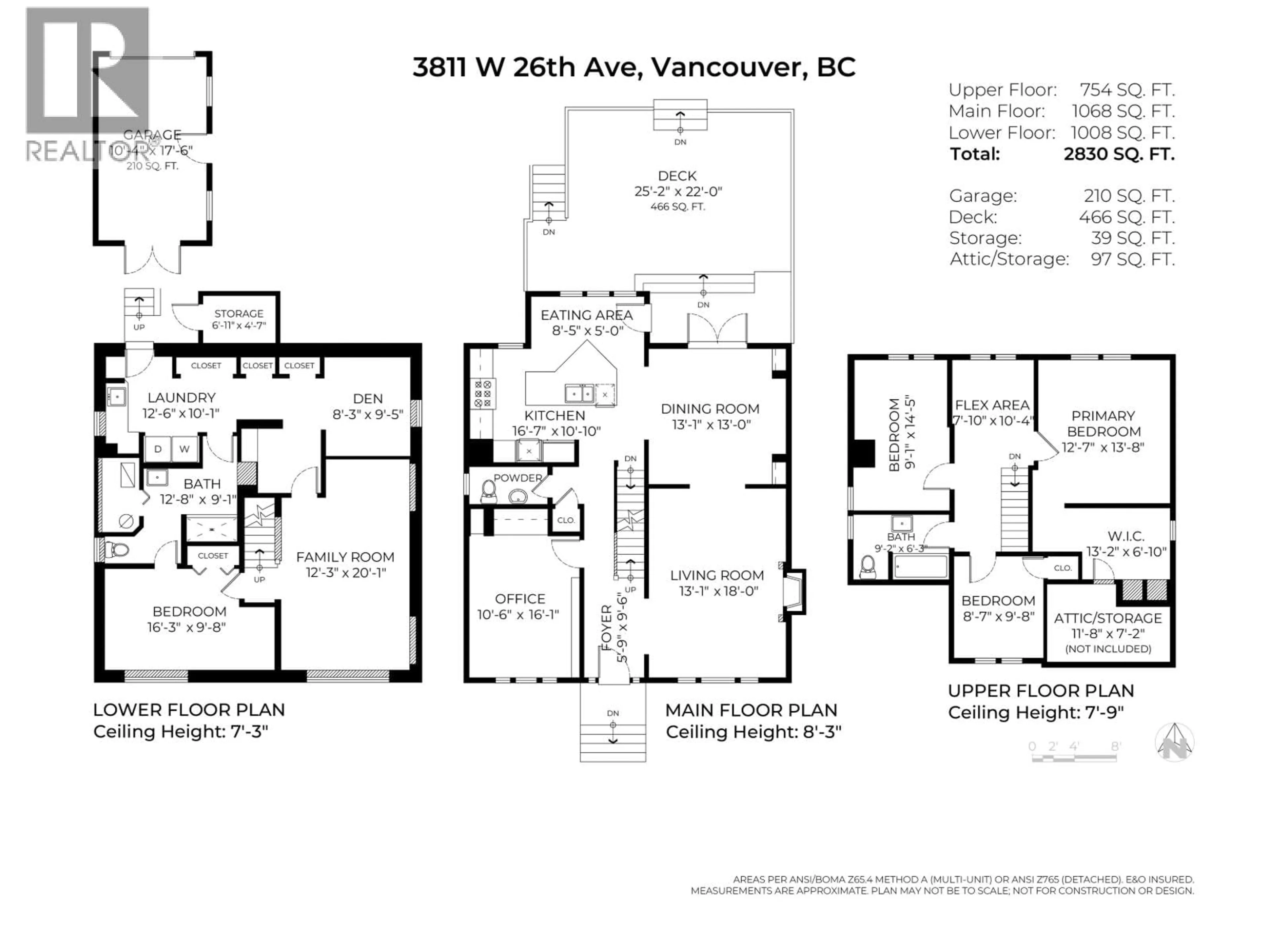 Floor plan for 3811 26TH AVENUE, Vancouver British Columbia V6S1P3