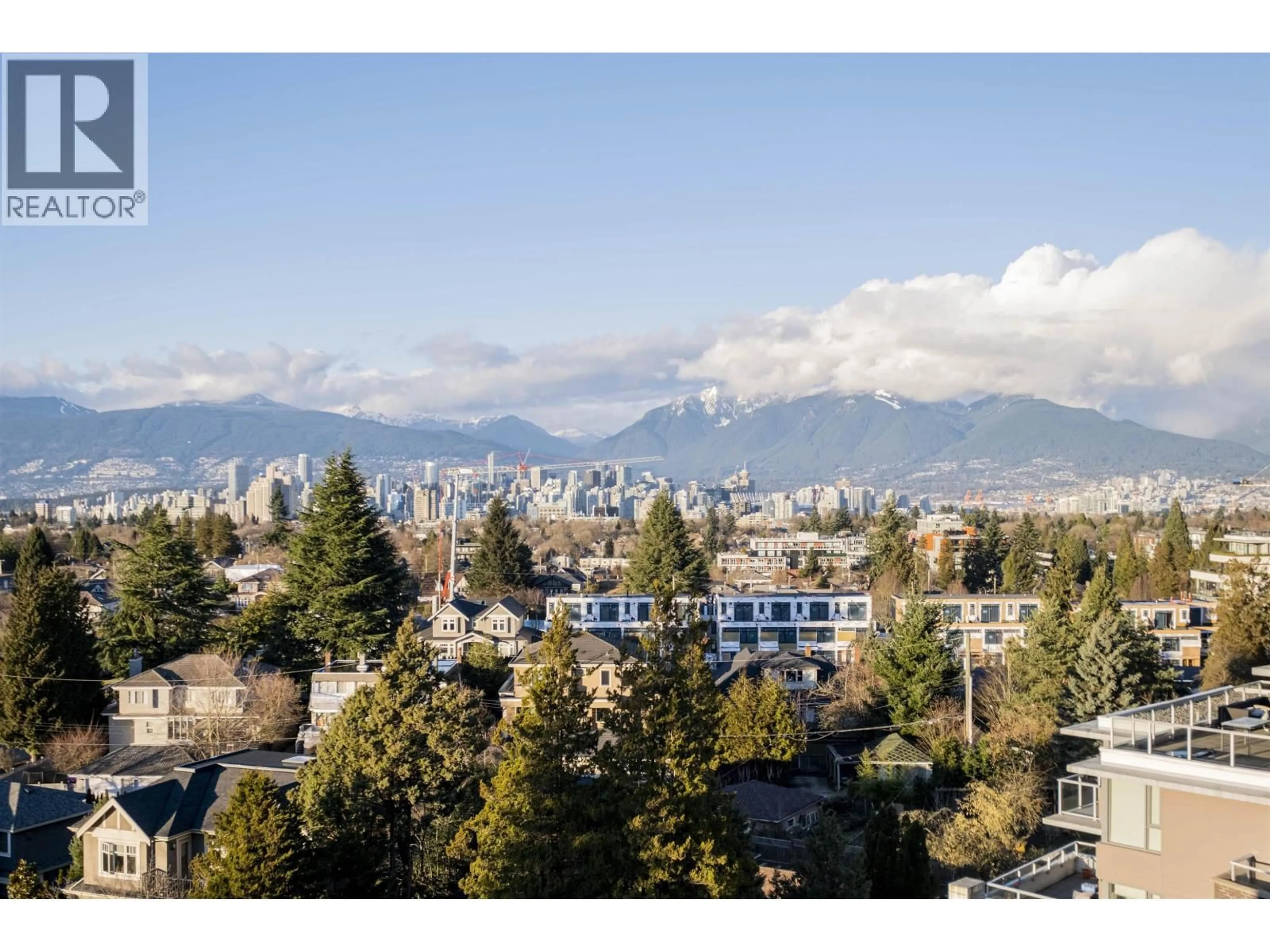 A pic from outside/outdoor area/front of a property/back of a property/a pic from drone, mountain view for 603 - 4675 CAMBIE STREET, Vancouver British Columbia V5Z0J7