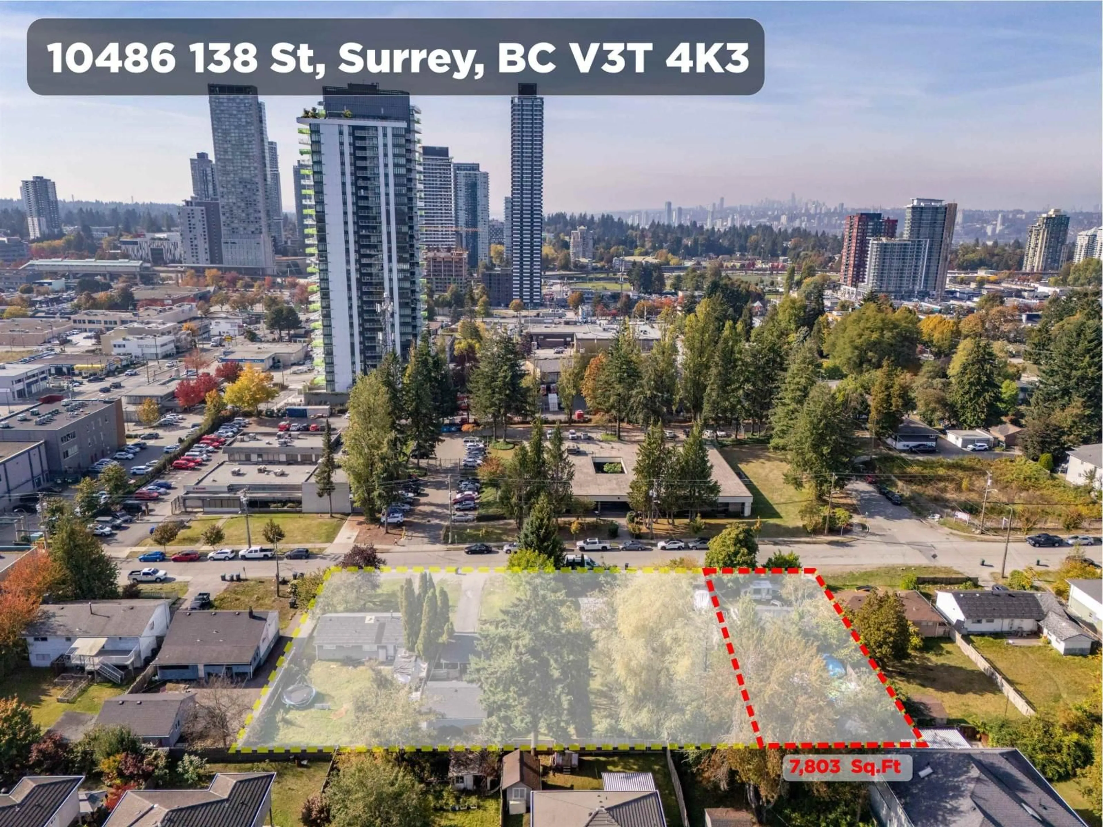 A pic from outside/outdoor area/front of a property/back of a property/a pic from drone, city buildings view from balcony for 10486 138 STREET, Surrey British Columbia V3T4K3