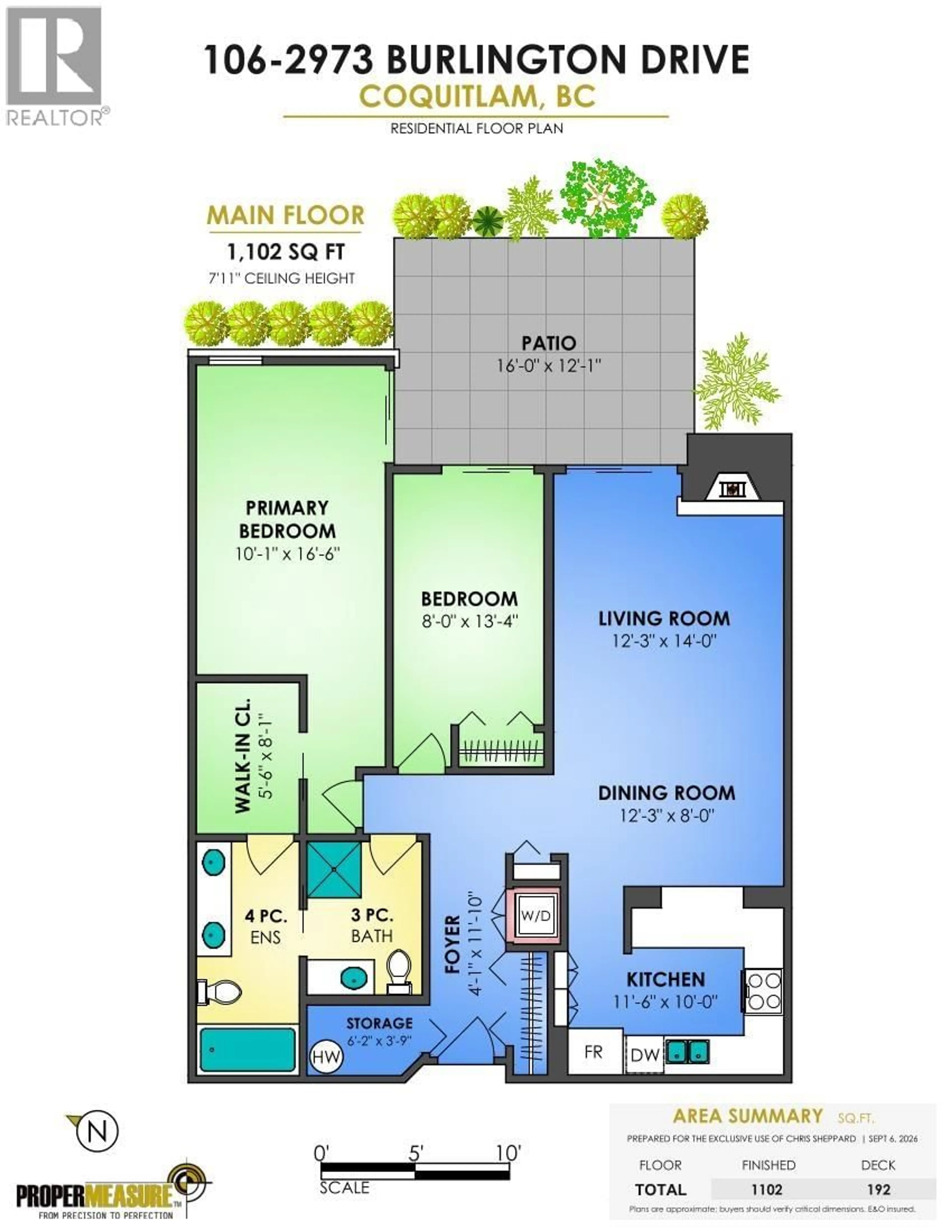 Floor plan for 106 - 2973 BURLINGTON DRIVE, Coquitlam British Columbia V3B6X1