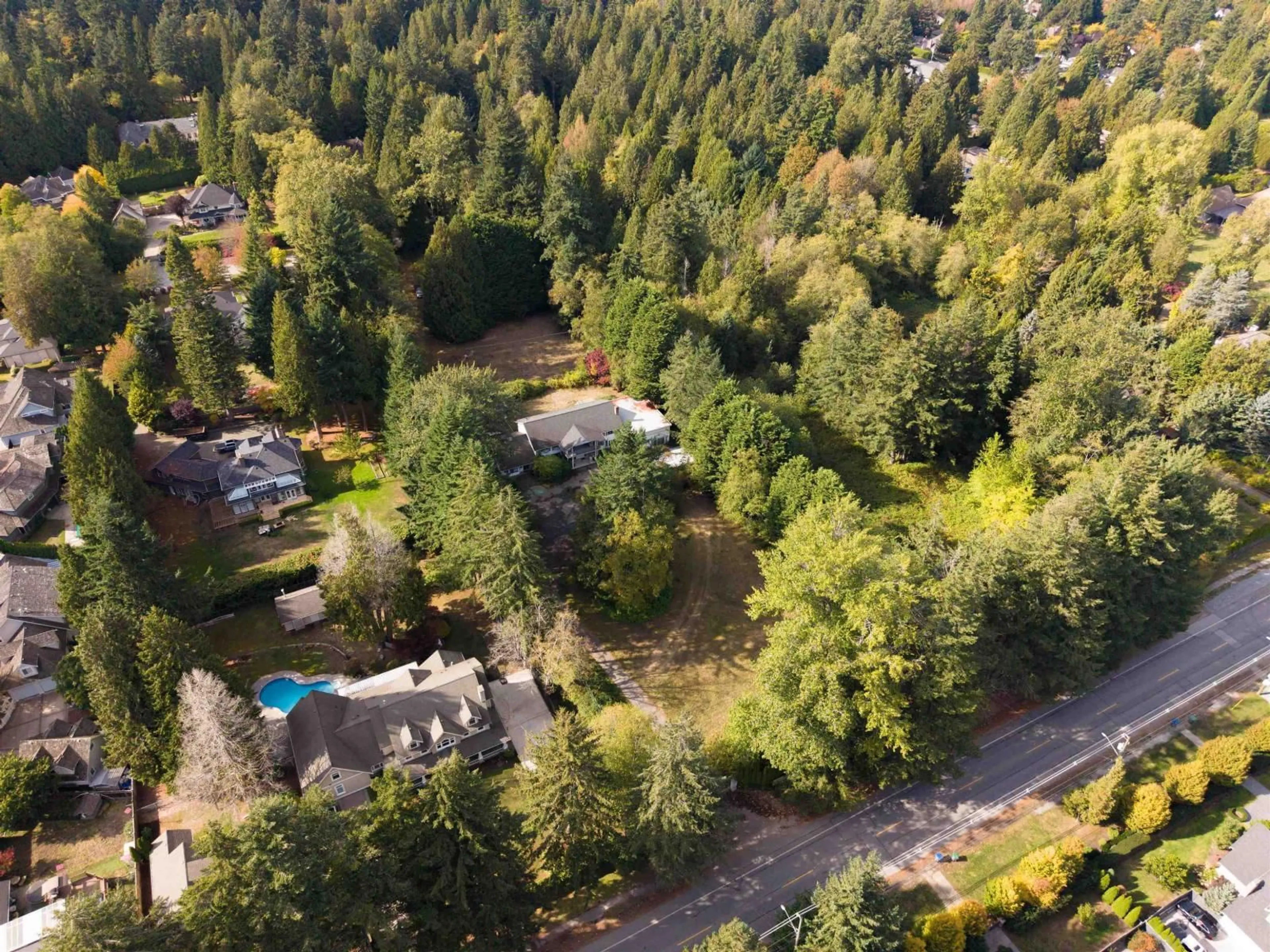 A pic from outside/outdoor area/front of a property/back of a property/a pic from drone, forest/trees view for 3055 140 STREET, Surrey British Columbia V4P2C2