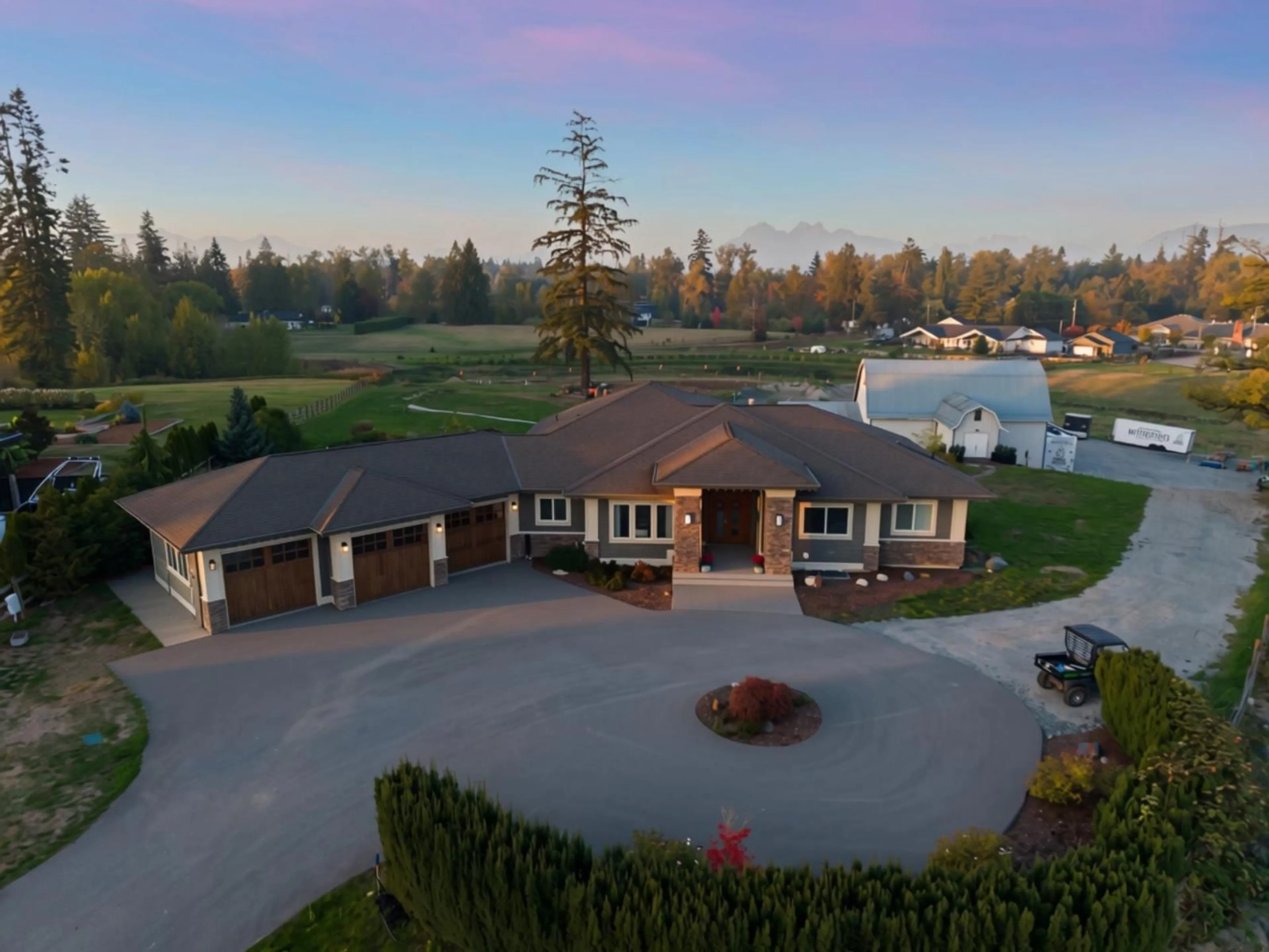 A pic from outside/outdoor area/front of a property/back of a property/a pic from drone, water/lake/river/ocean view for 22439 96 AVENUE, Langley British Columbia V1M3T6