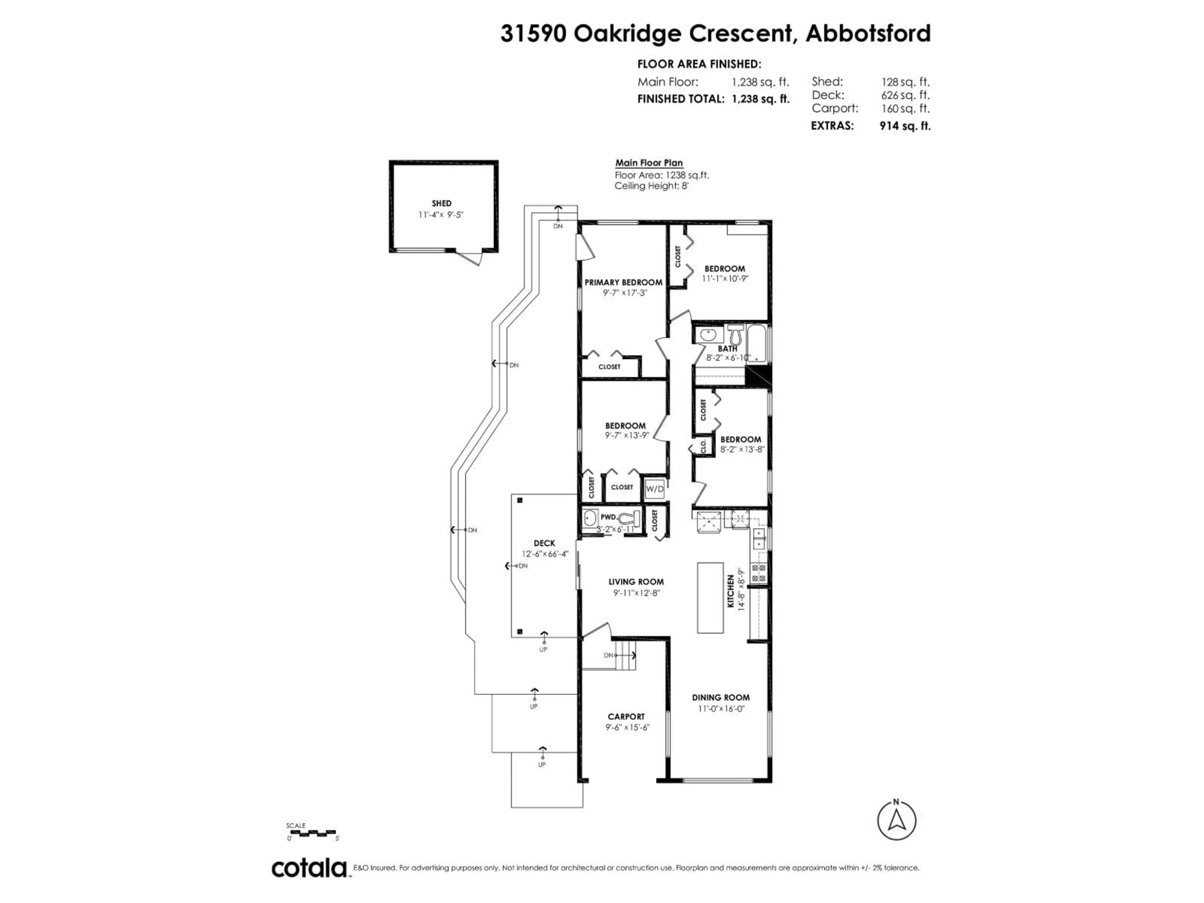Floor plan for 31590 OAKRIDGE CRESCENT, Abbotsford British Columbia V2T6A6