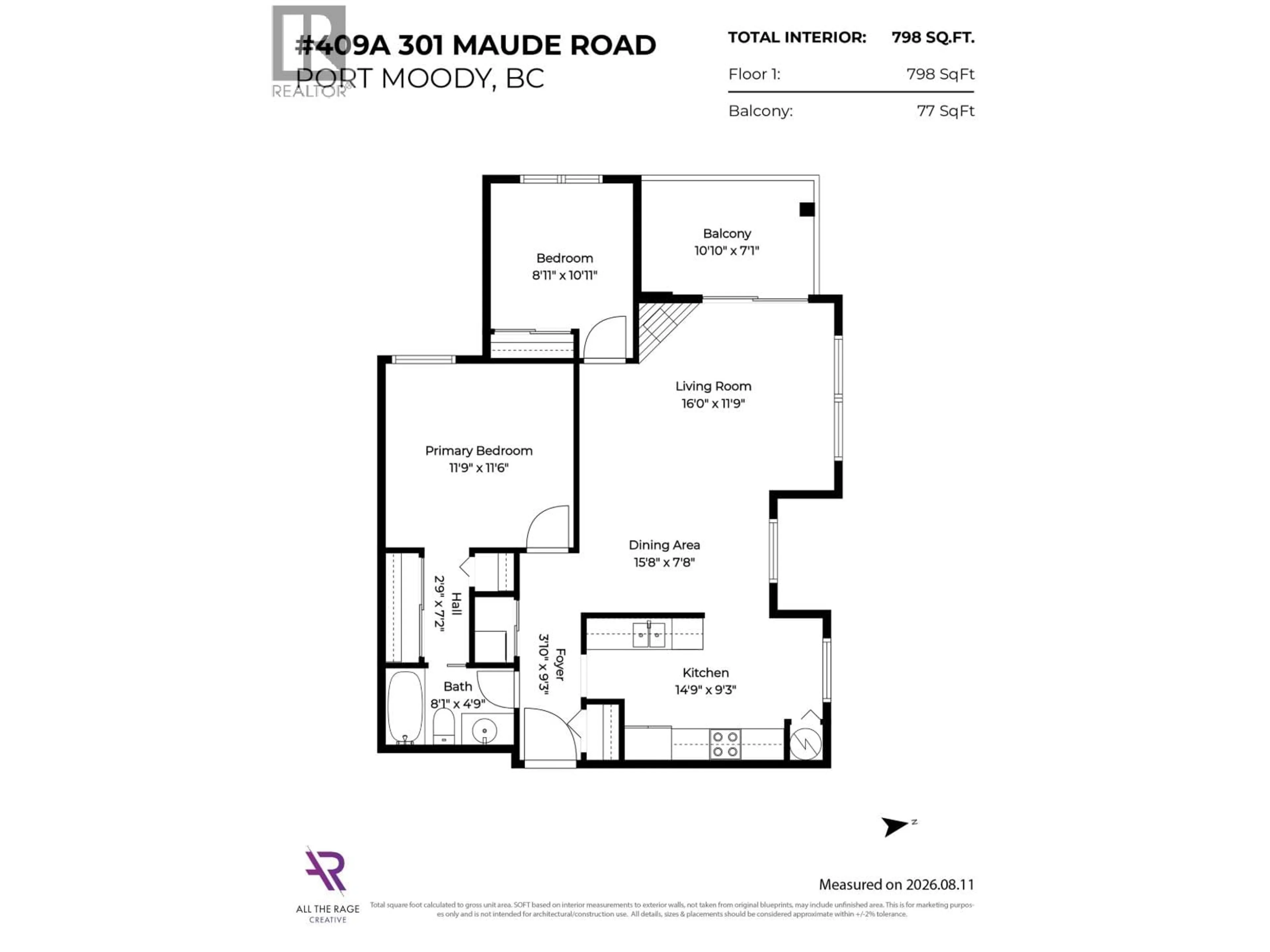 Floor plan for 409A - 301 MAUDE ROAD, Port Moody British Columbia V3H5B1
