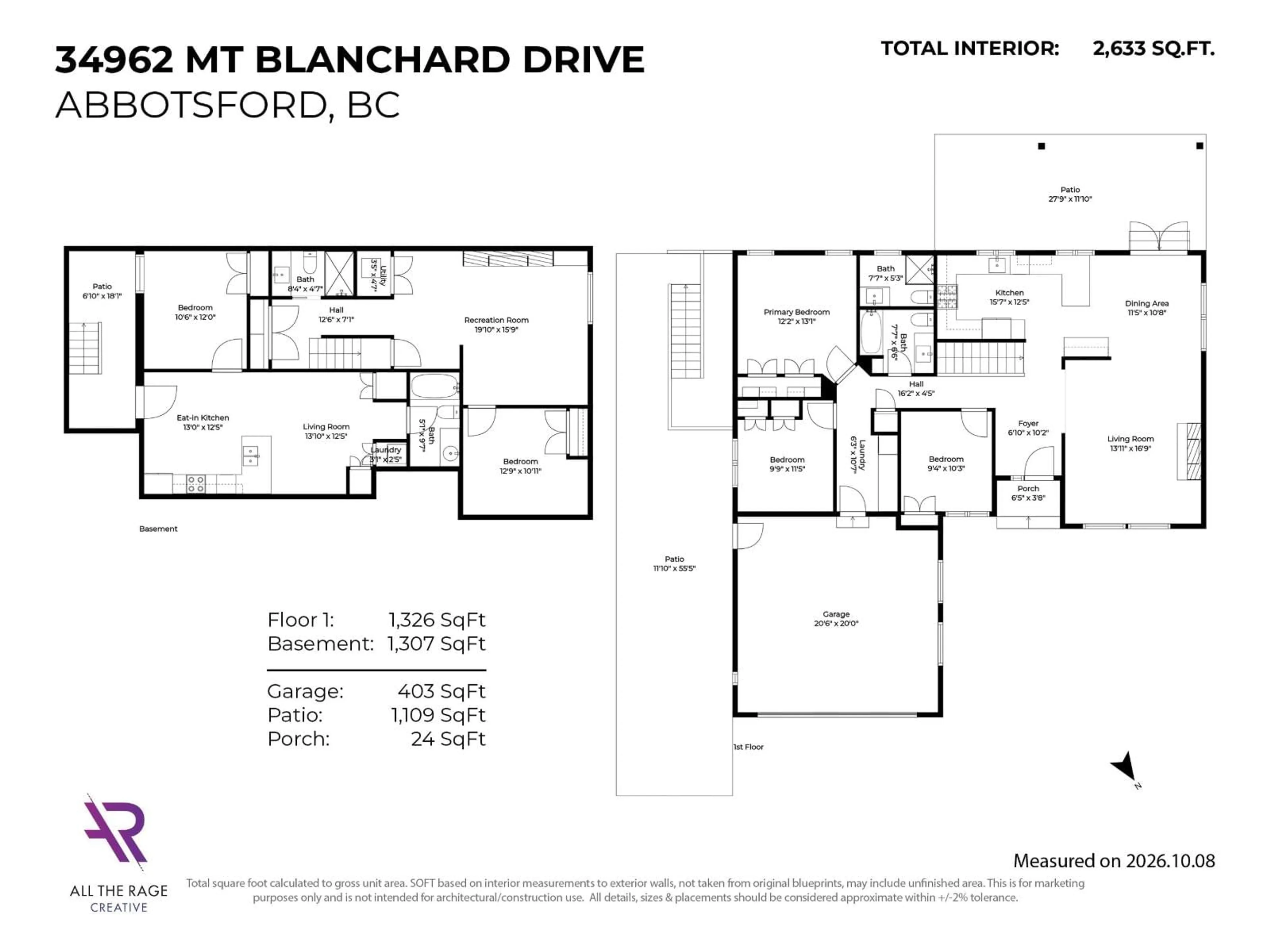 Floor plan for 34962 MT. BLANCHARD DRIVE, Abbotsford British Columbia V2S6T5
