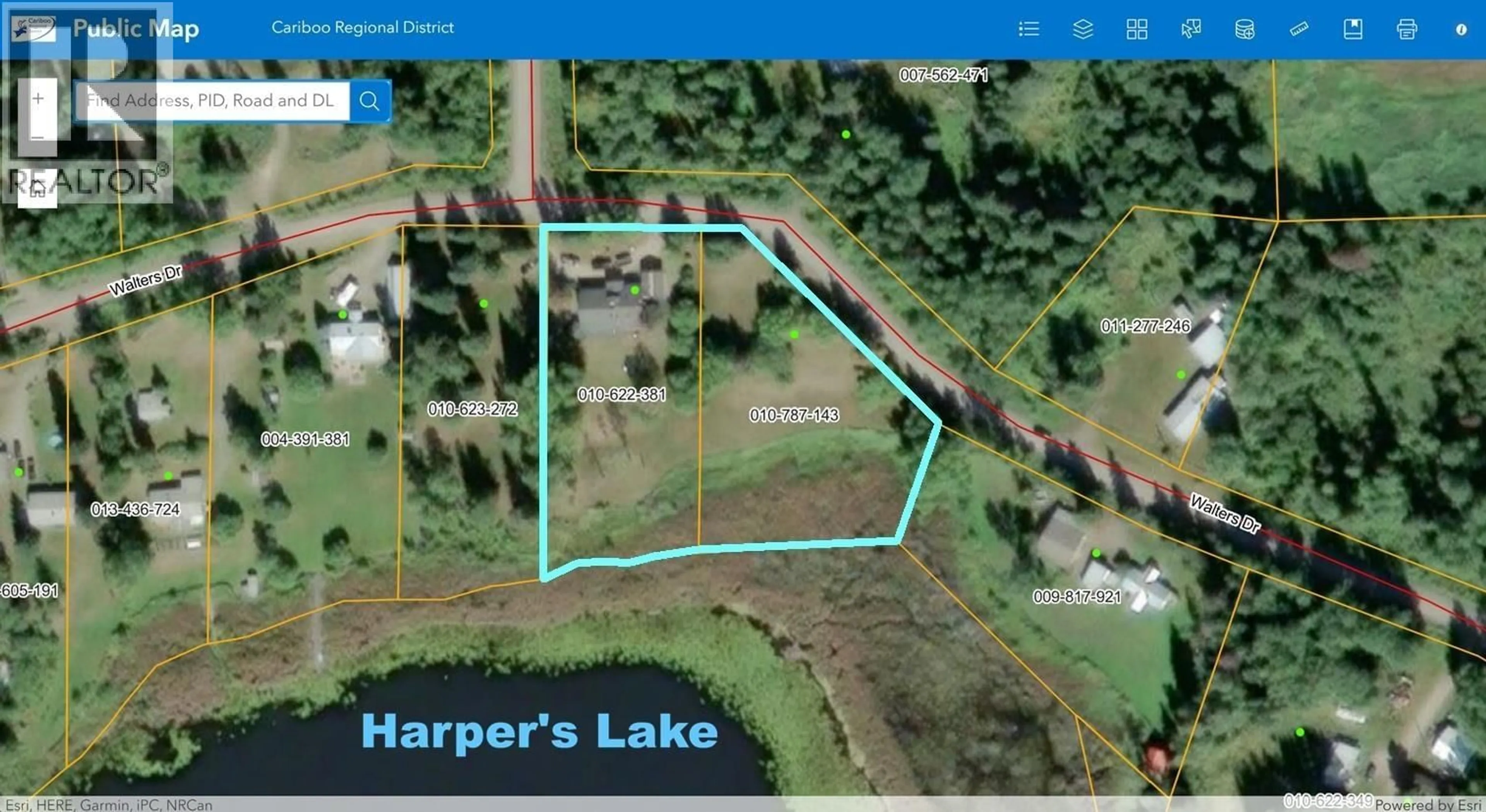 A pic from outside/outdoor area/front of a property/back of a property/a pic from drone, water/lake/river/ocean view for 5726 WALTERS DRIVE, Horsefly British Columbia V0L1L0
