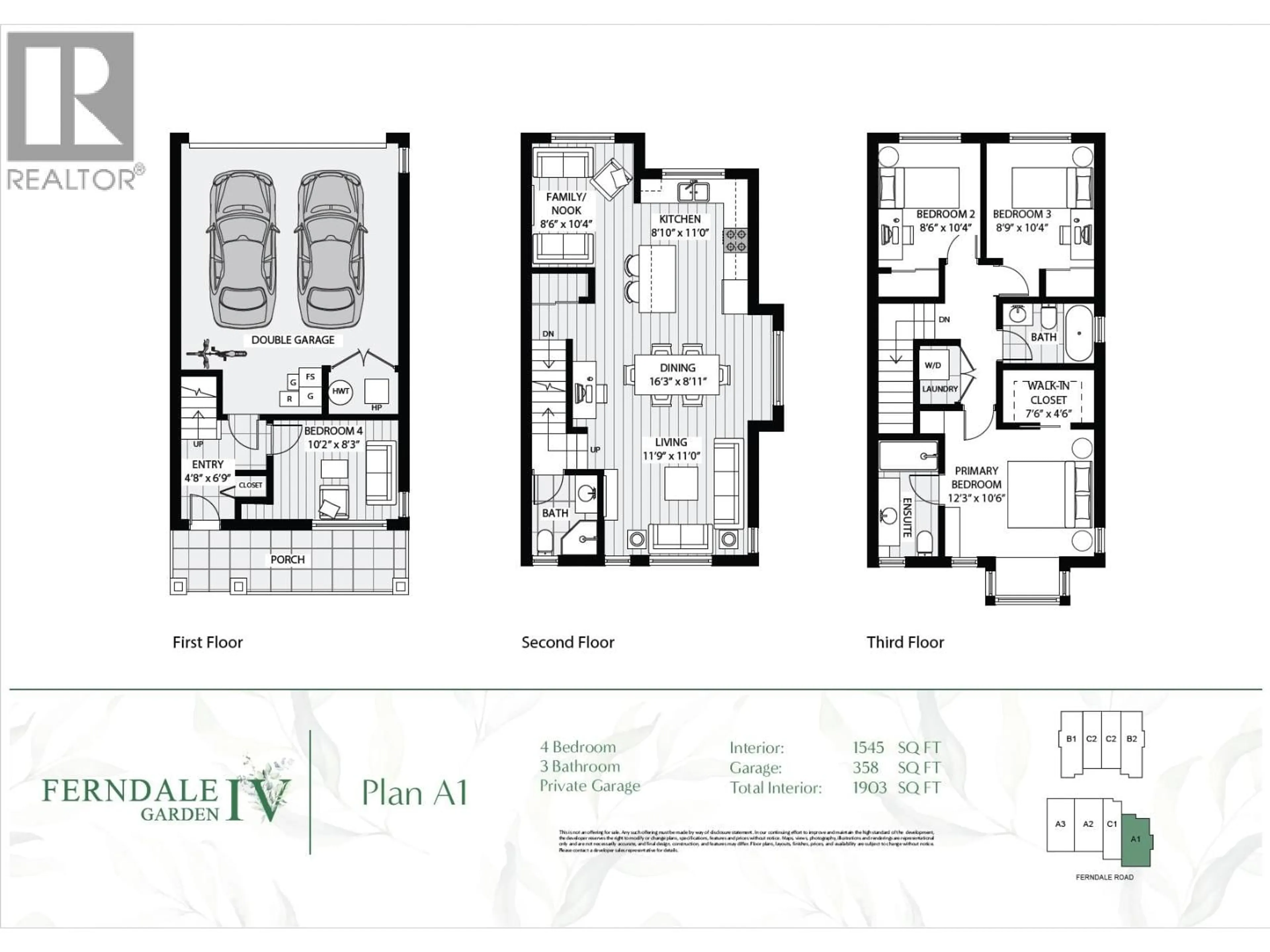 Floor plan for 8 - 9331 FERNDALE ROAD, Richmond British Columbia V6Y1X4