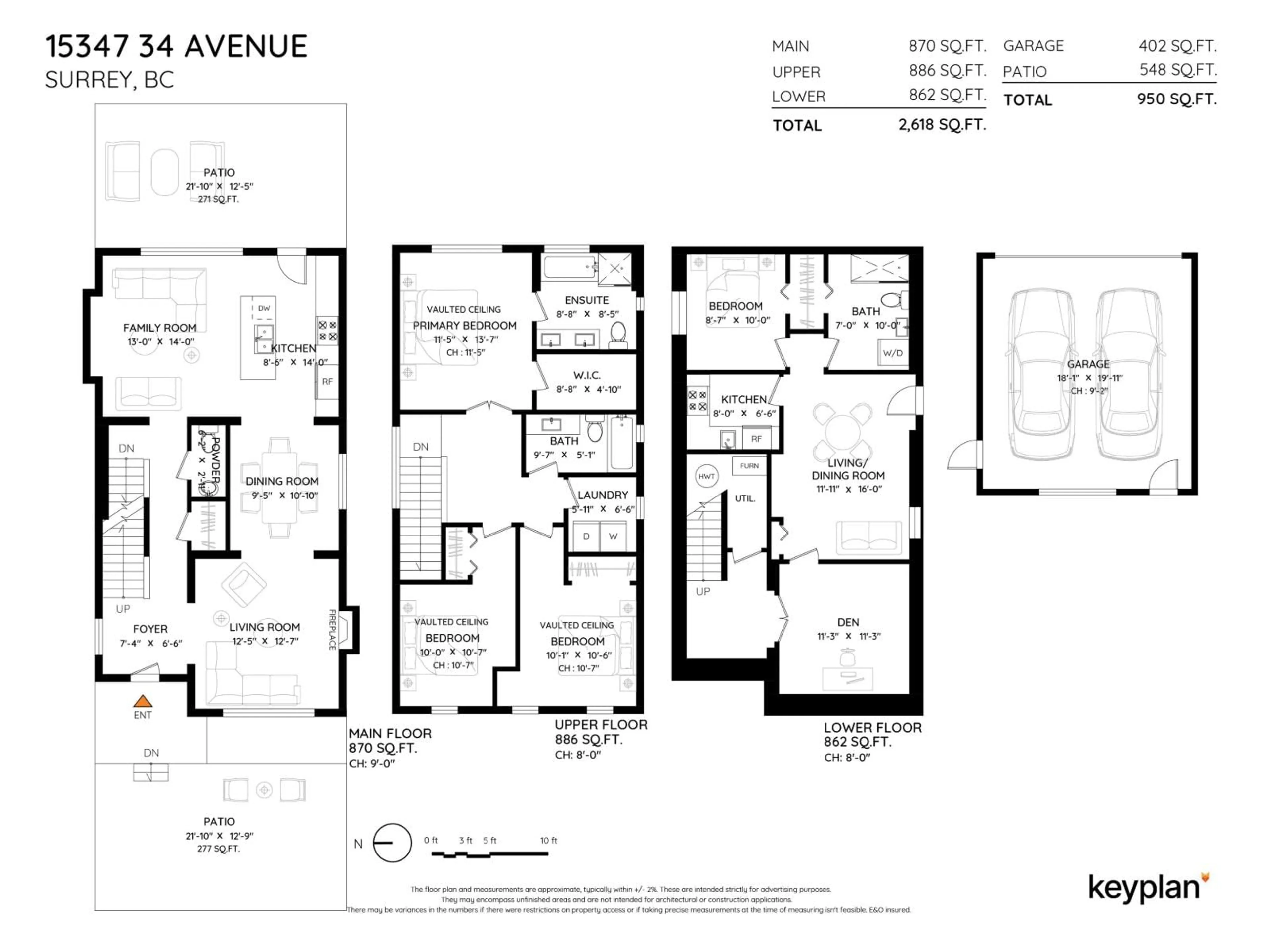 Floor plan for 15347 34 AVENUE, Surrey British Columbia V3Z2X2