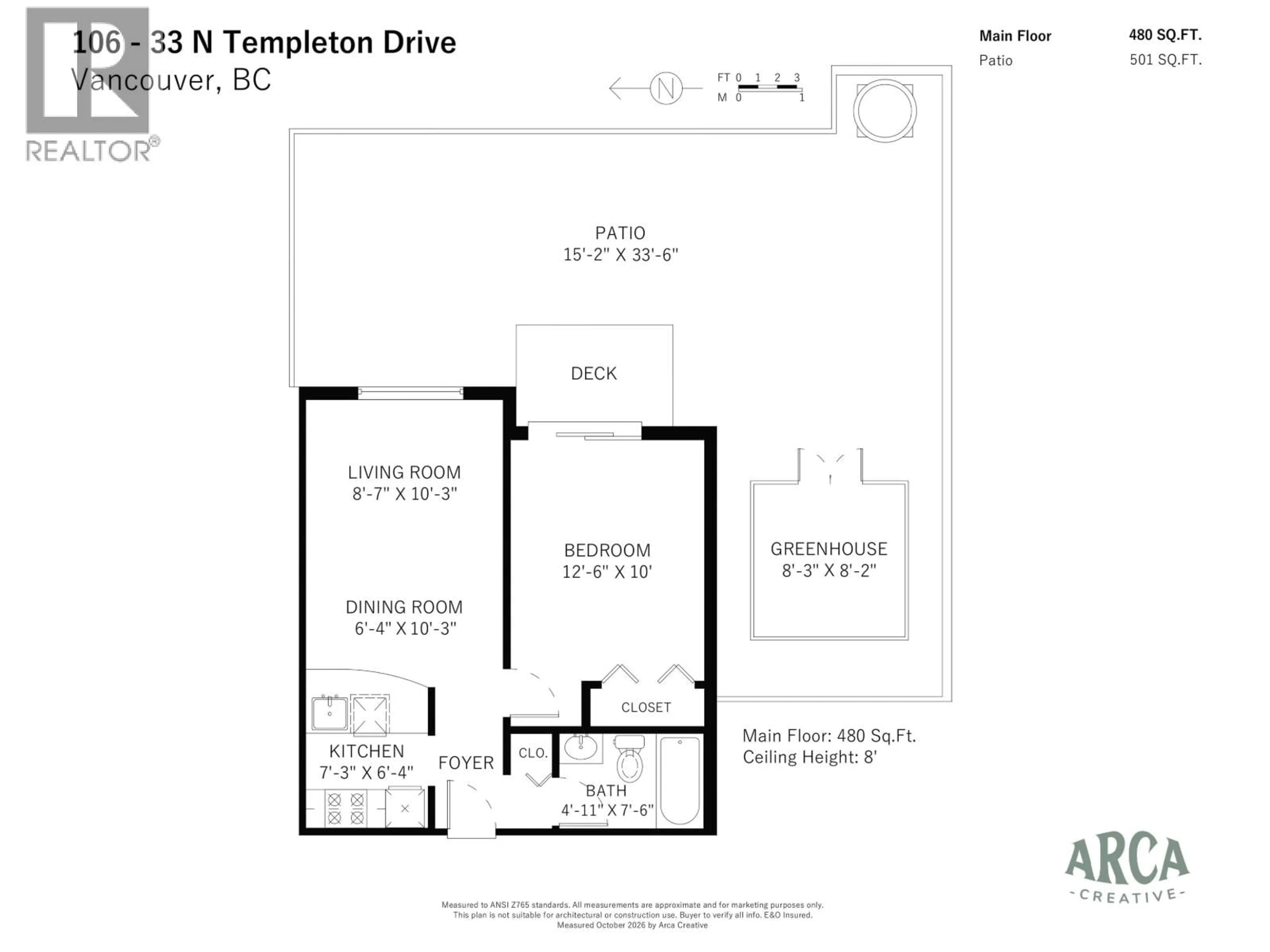 Floor plan for 106 - 33 TEMPLETON DRIVE, Vancouver British Columbia V5L3C9