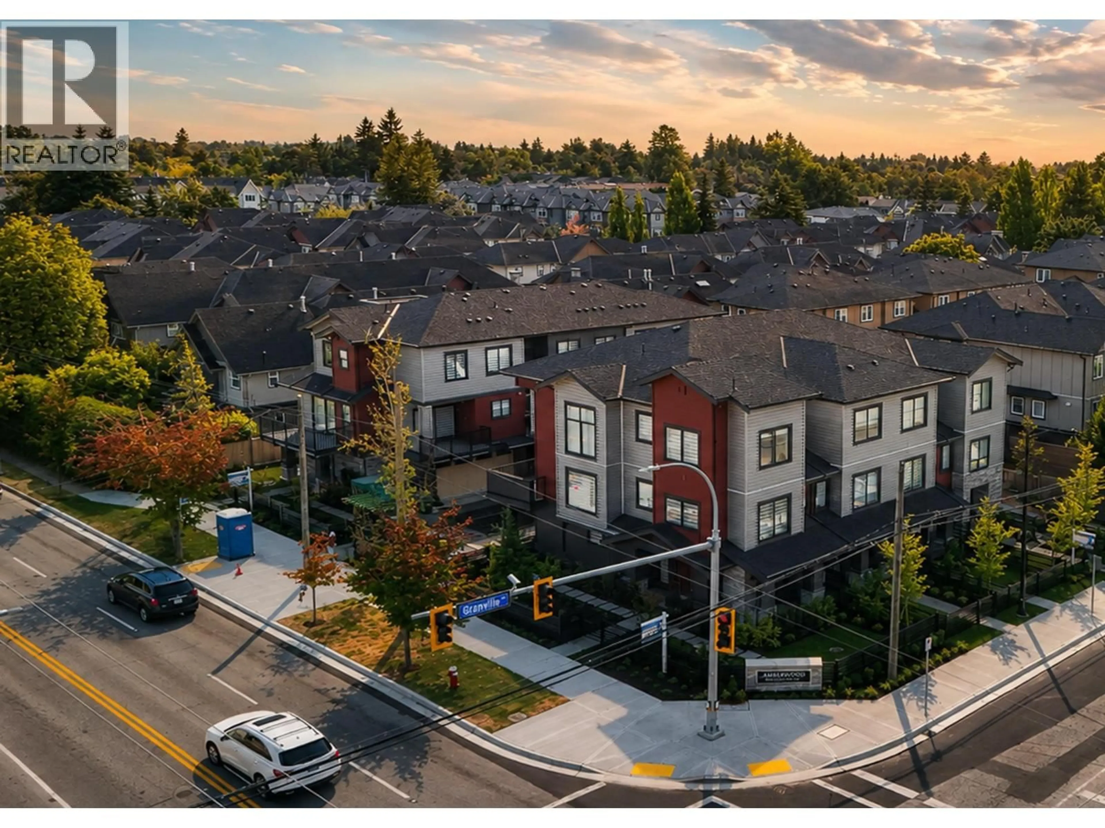 A pic from outside/outdoor area/front of a property/back of a property/a pic from drone, street for SL2 - 9880 GRANVILLE AVENUE, Richmond British Columbia V6Y1R3