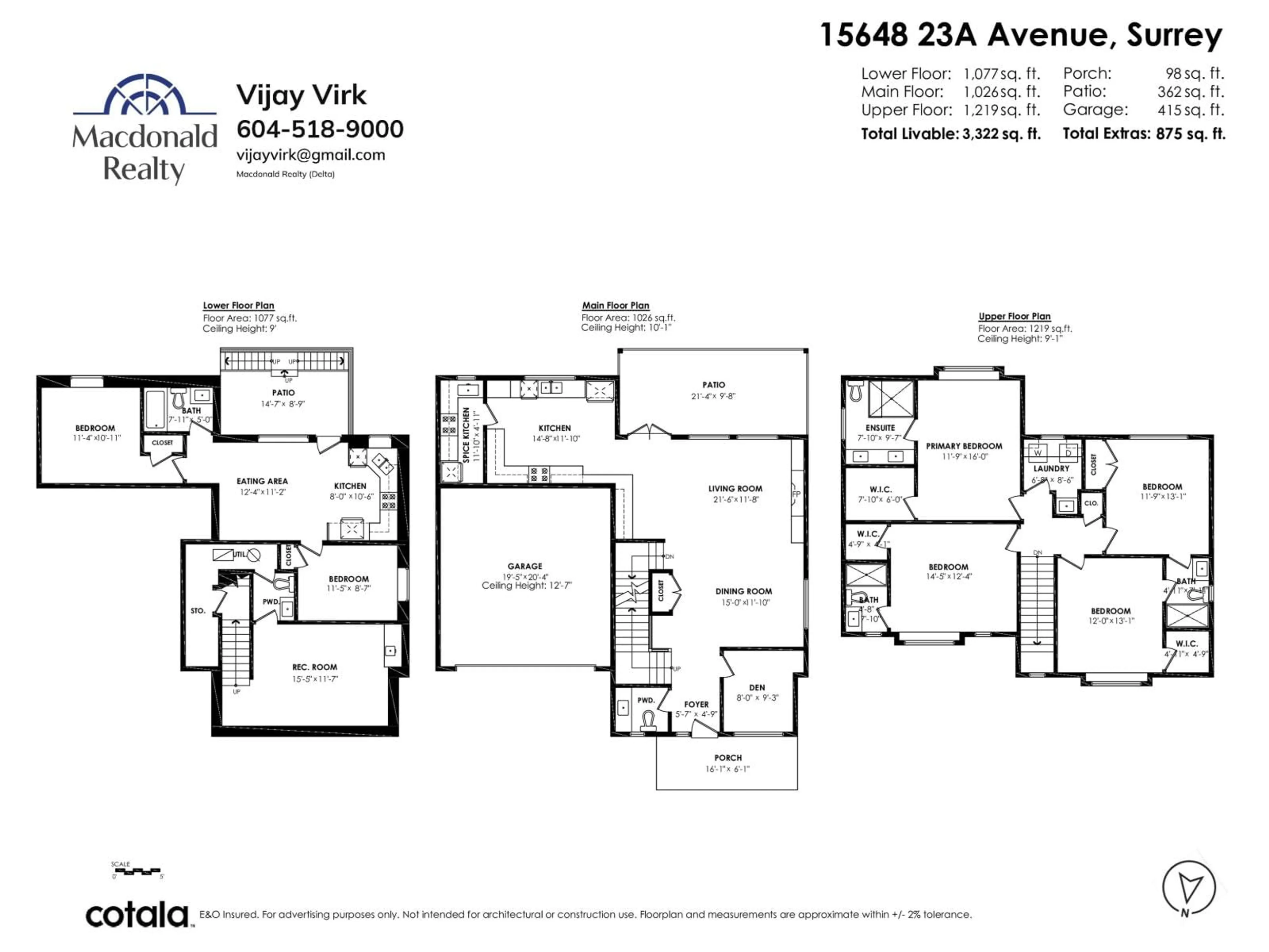 Floor plan for 15648 23A AVENUE, Surrey British Columbia V0V0V0