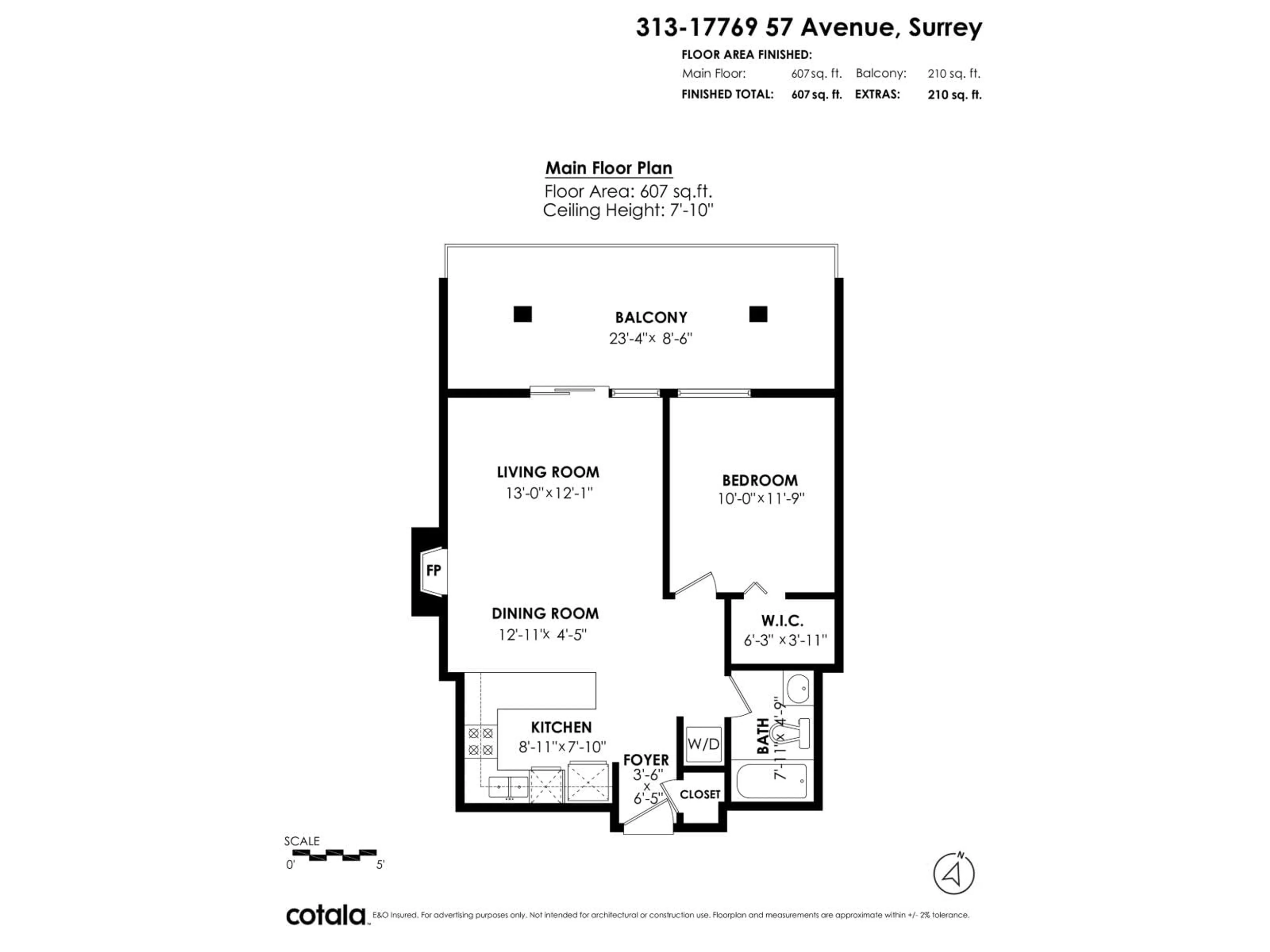 Floor plan for 313 - 17769 57 AVENUE, Surrey British Columbia V3S1H1