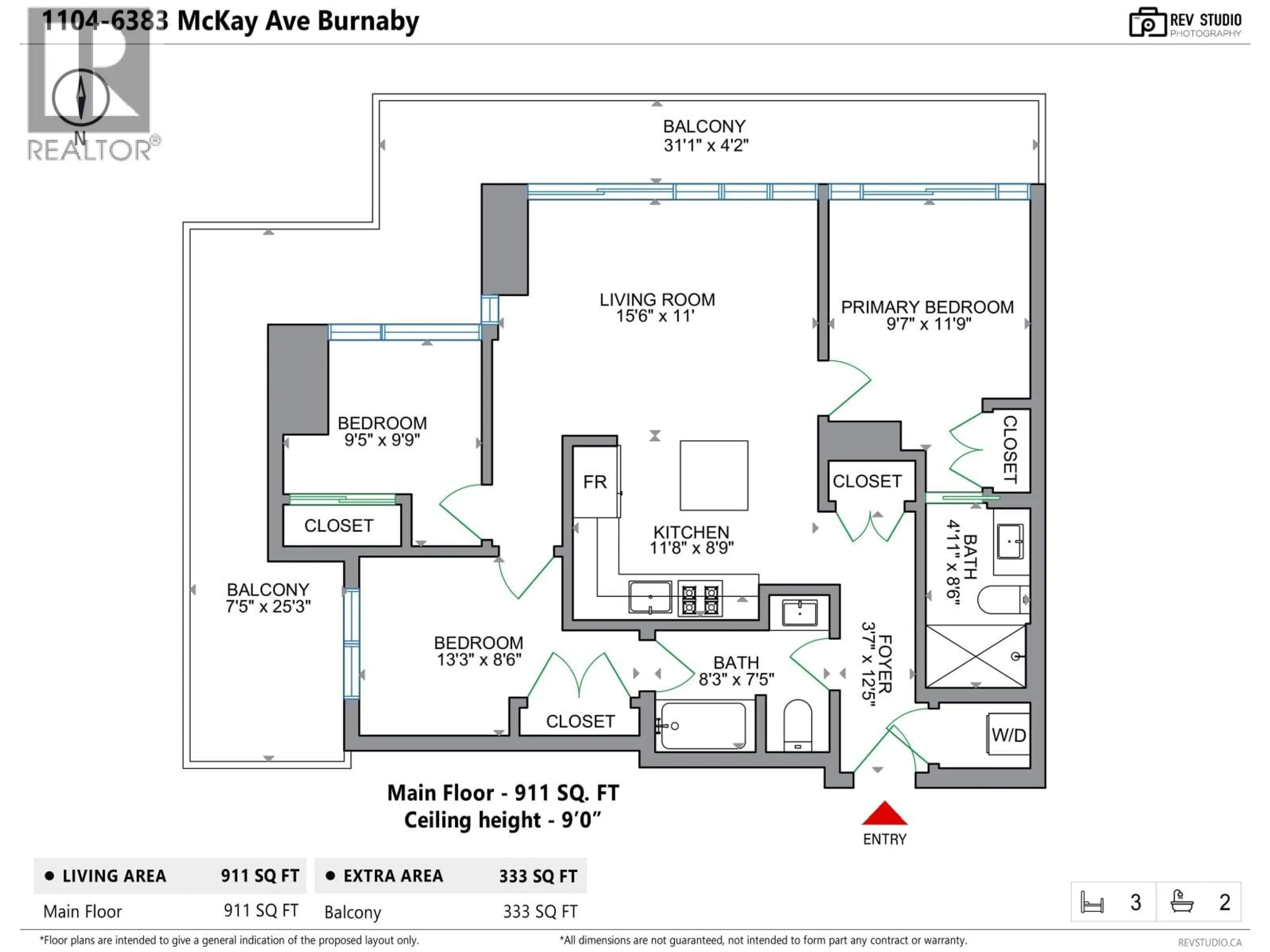 Floor plan for 1104 - 6383 MCKAY AVENUE, Burnaby British Columbia V5H0H8
