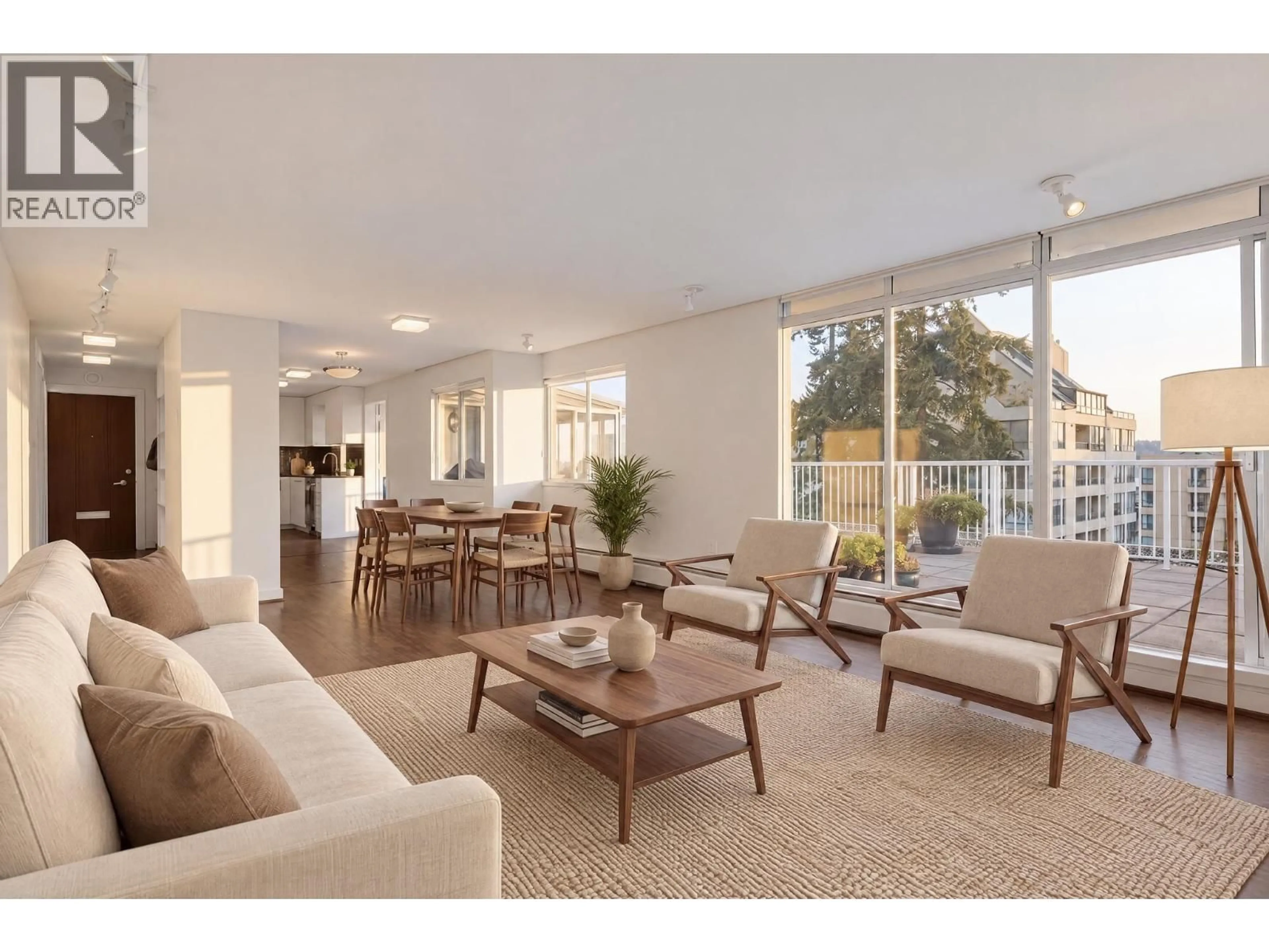 Living room with furniture, unknown for 701 - 1425 ESQUIMALT AVENUE, West Vancouver British Columbia V7T1L1