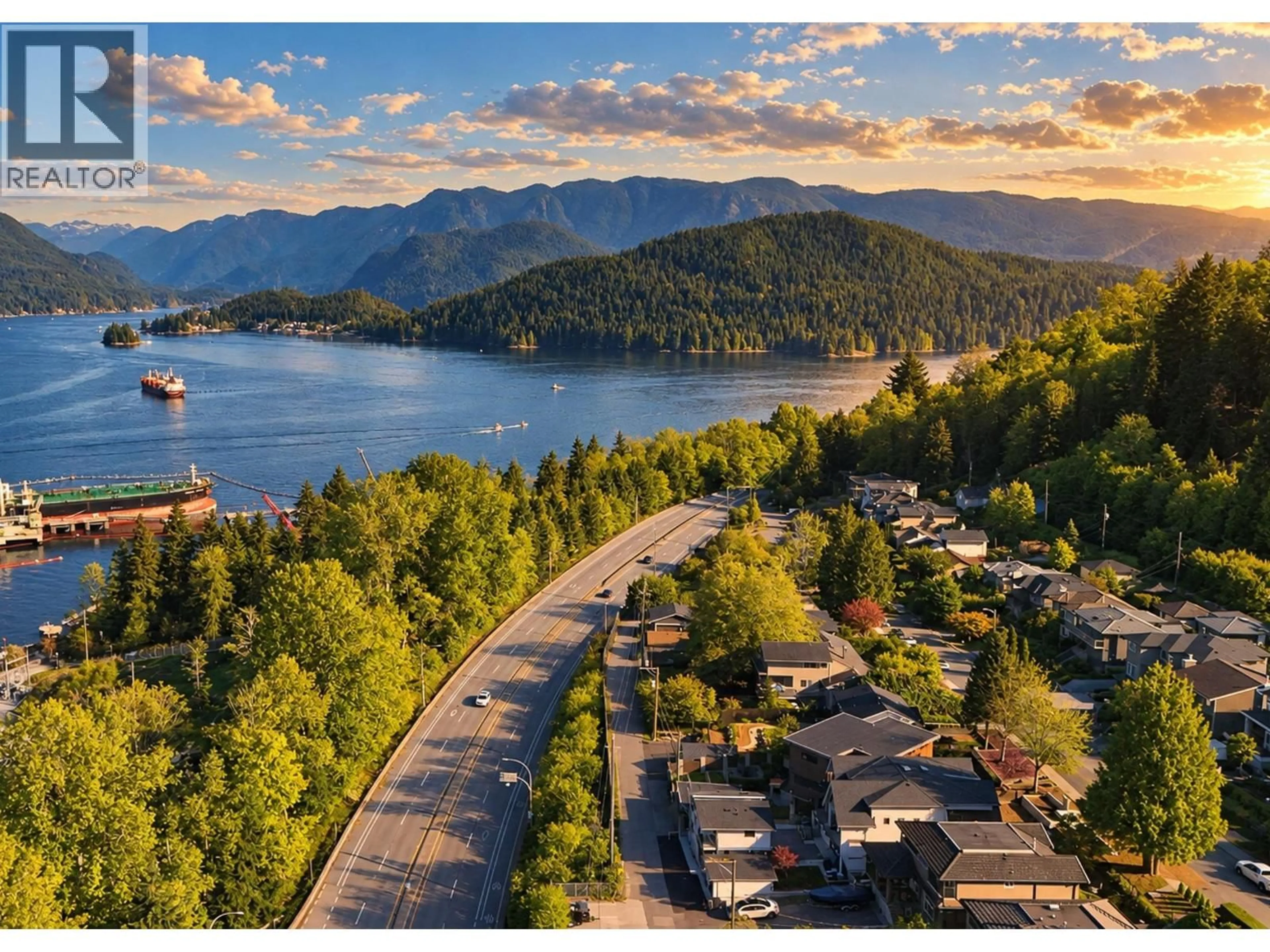 A pic from outside/outdoor area/front of a property/back of a property/a pic from drone, water/lake/river/ocean view for 7288 INLET DRIVE, Burnaby British Columbia V5A1C4