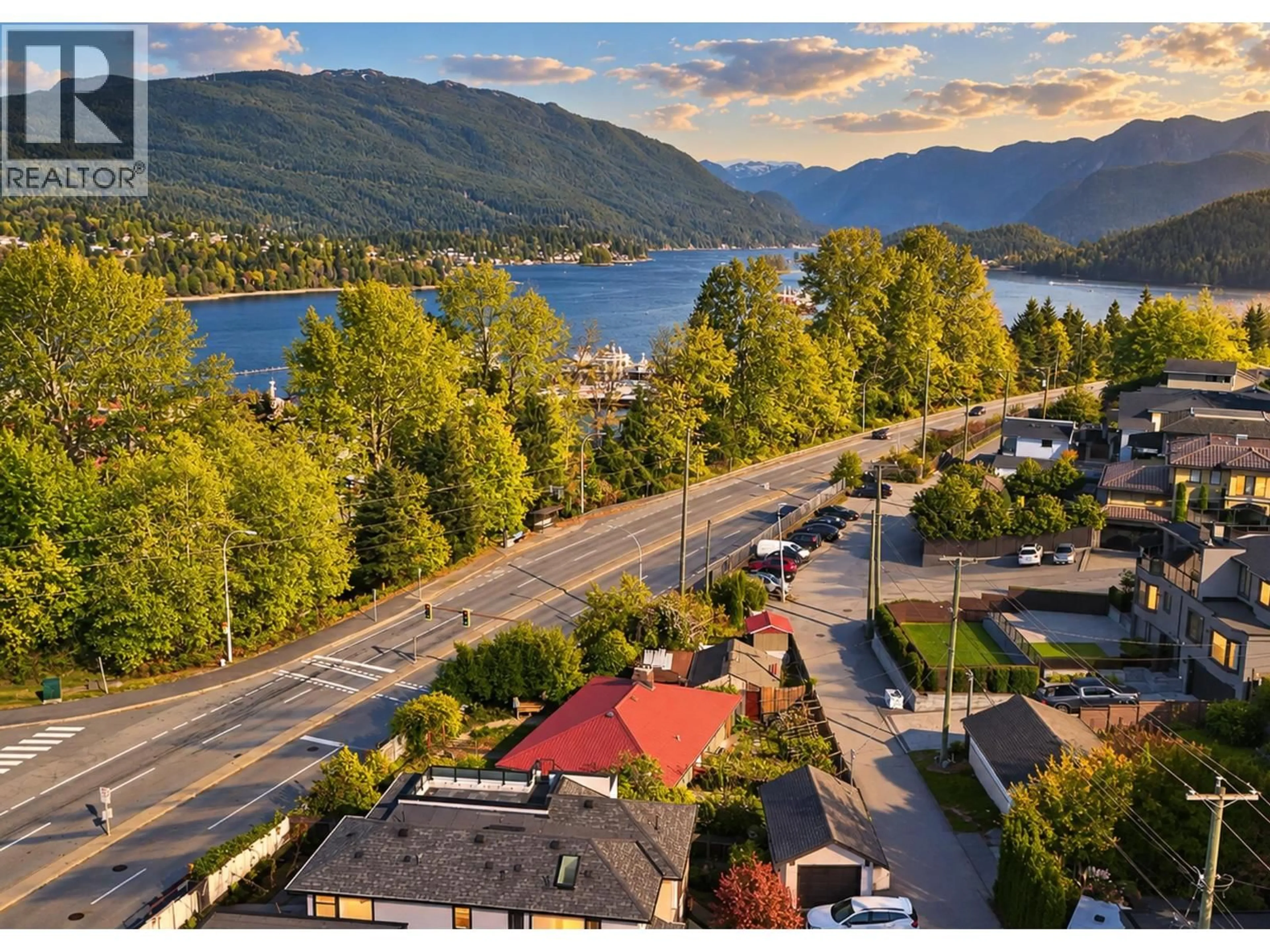 A pic from outside/outdoor area/front of a property/back of a property/a pic from drone, water/lake/river/ocean view for 7288 INLET DRIVE, Burnaby British Columbia V5A1C4