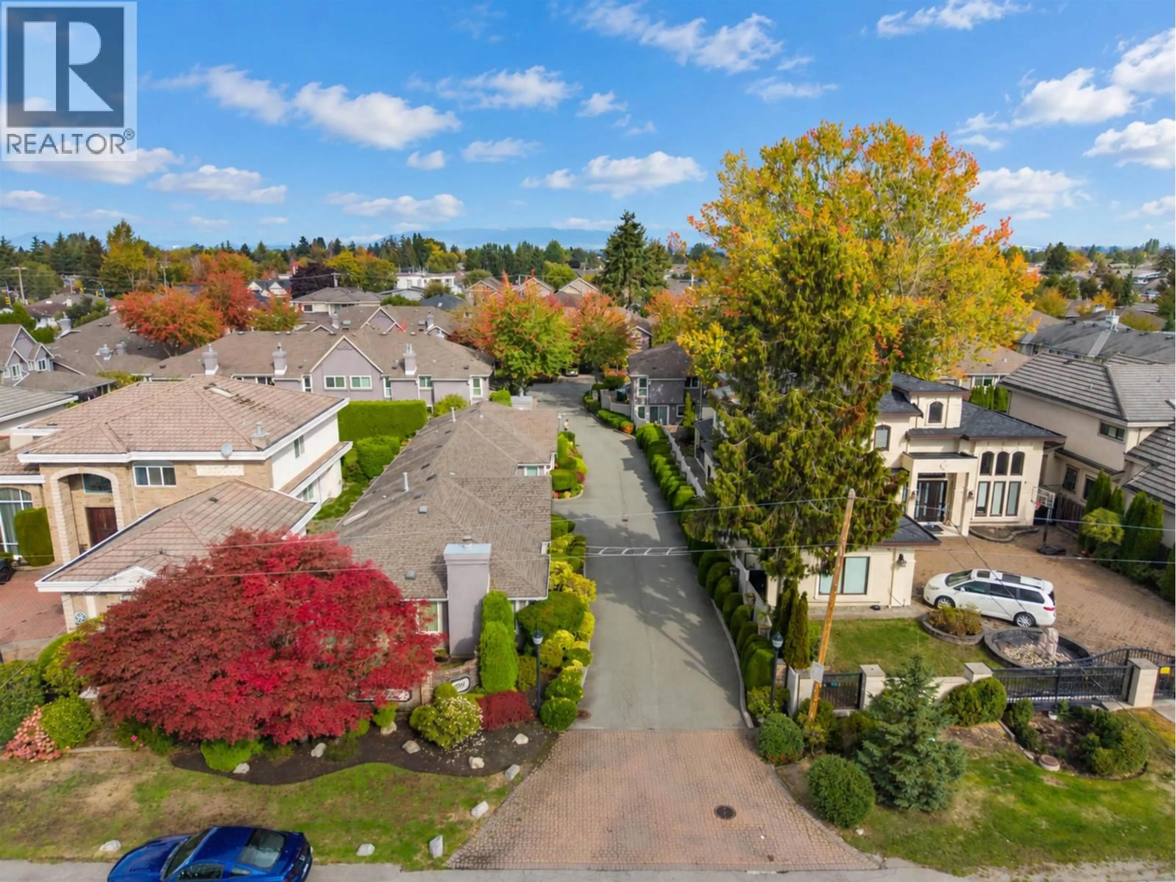 A pic from outside/outdoor area/front of a property/back of a property/a pic from drone, street for 6 - 5111 MAPLE ROAD, Richmond British Columbia V7E5Z6