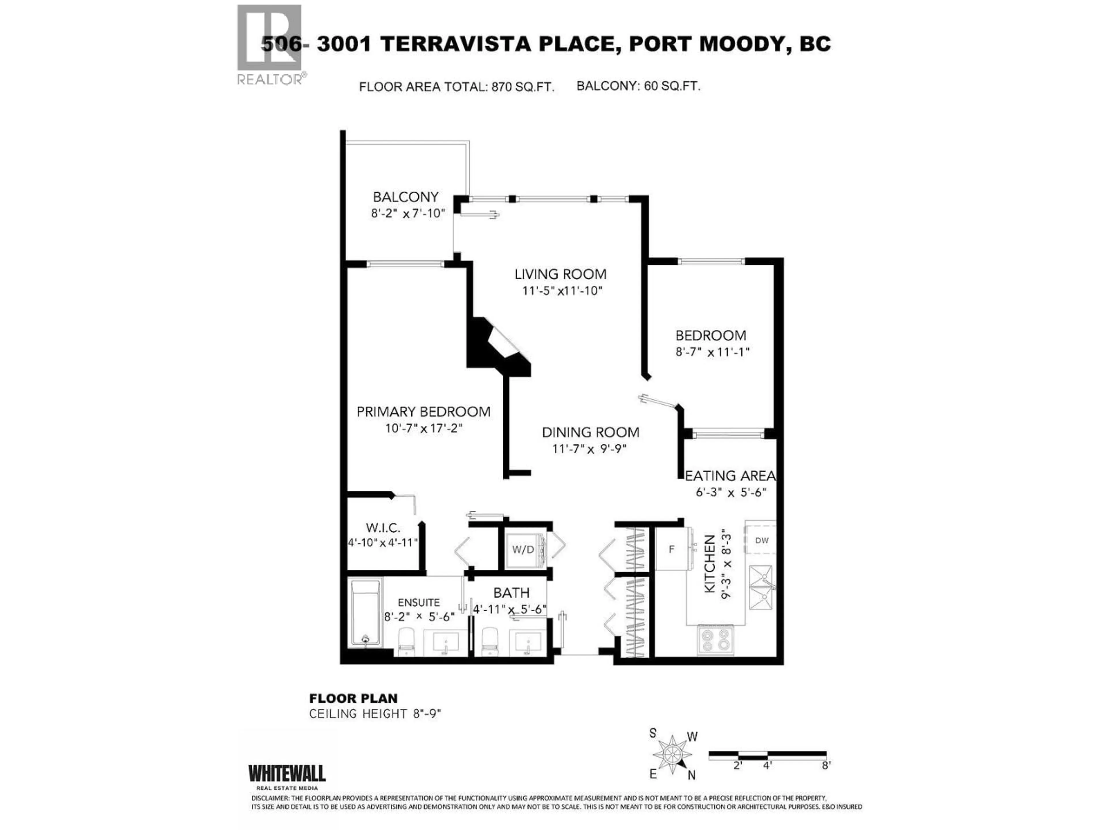 Floor plan for 506 - 3001 TERRAVISTA PLACE, Port Moody British Columbia V3H5A2