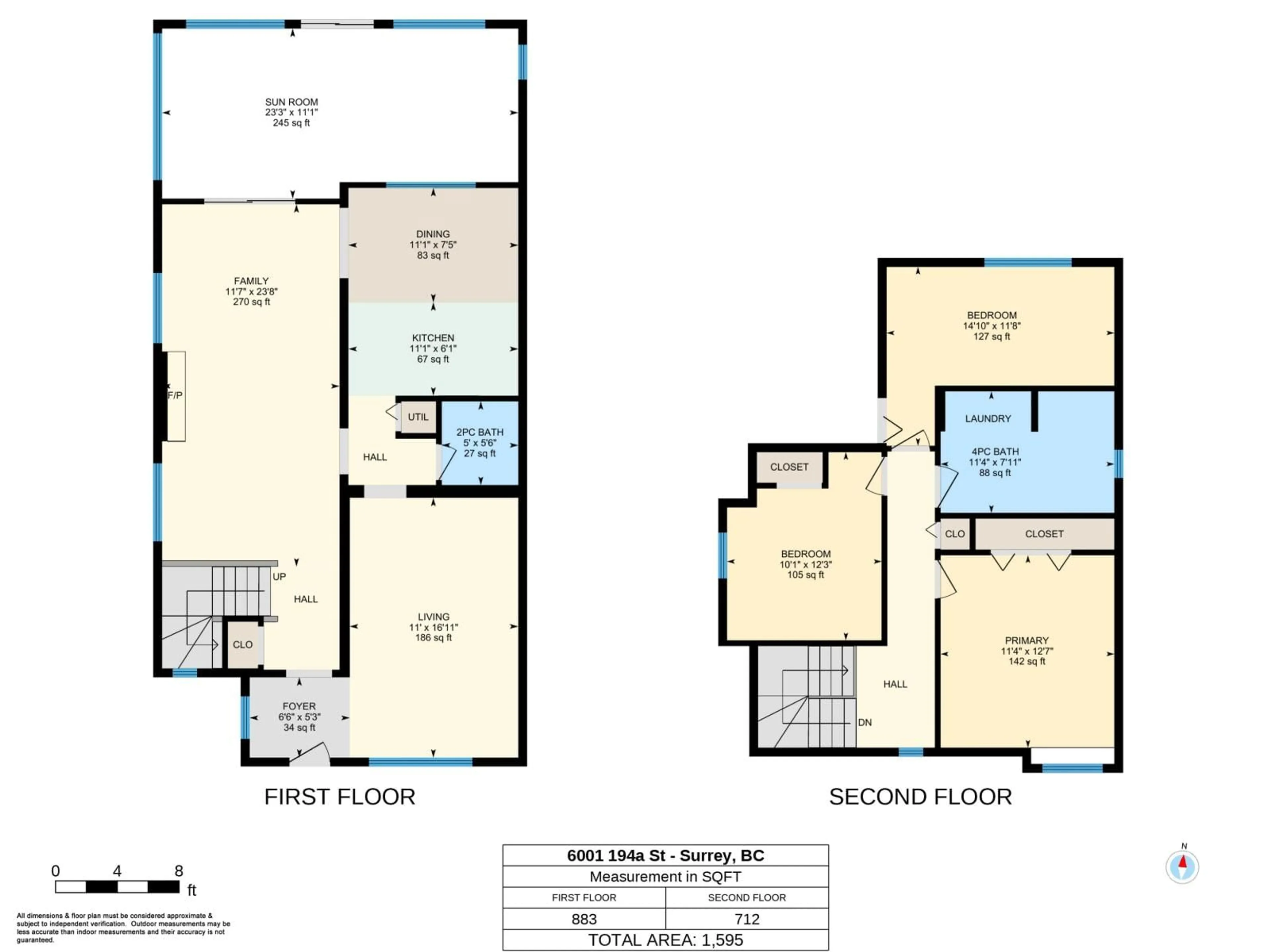 Floor plan for 6001 194A STREET, Surrey British Columbia V3S7L2