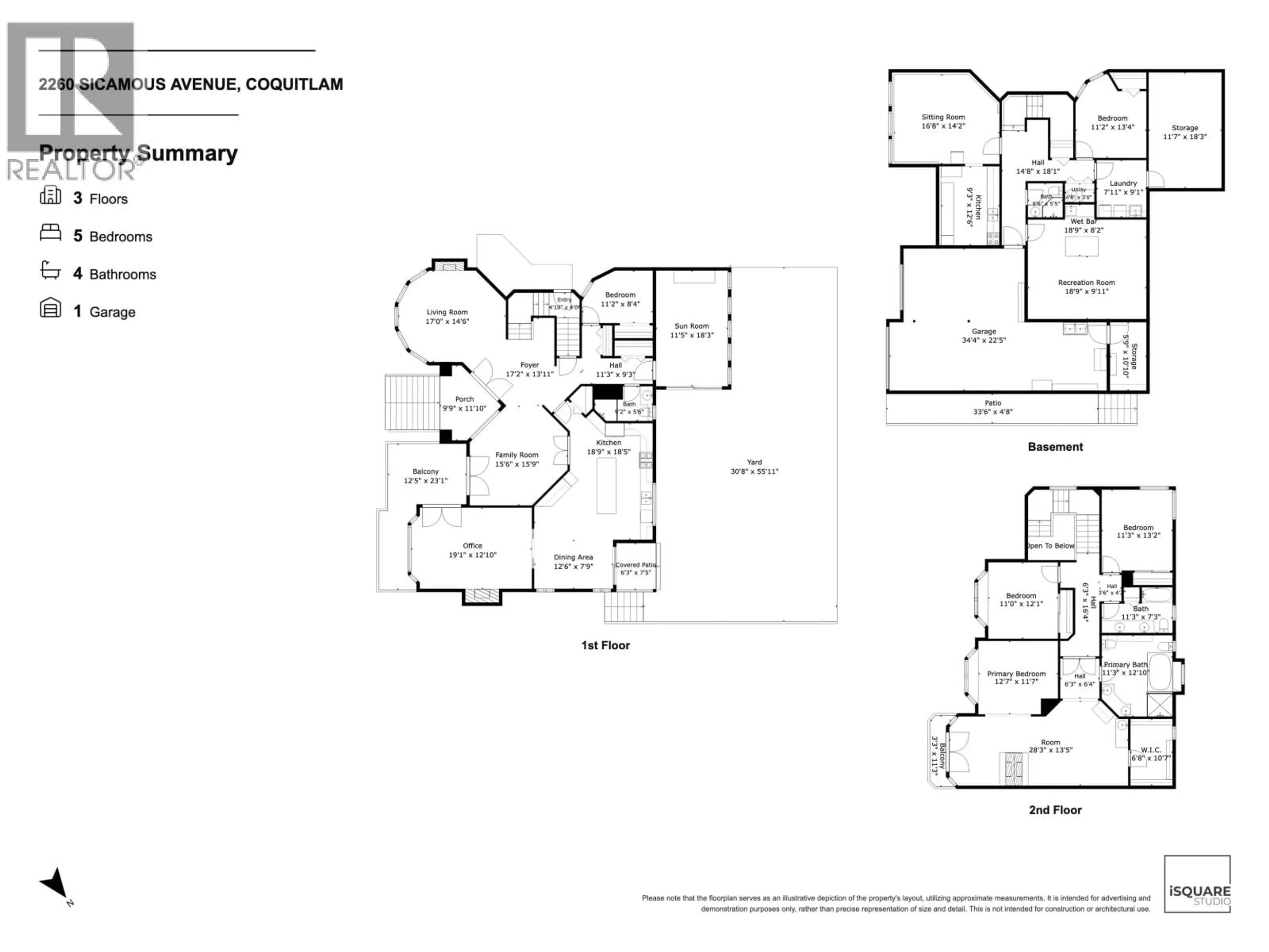 Floor plan for 2260 SICAMOUS AVENUE, Coquitlam British Columbia V3K6R9