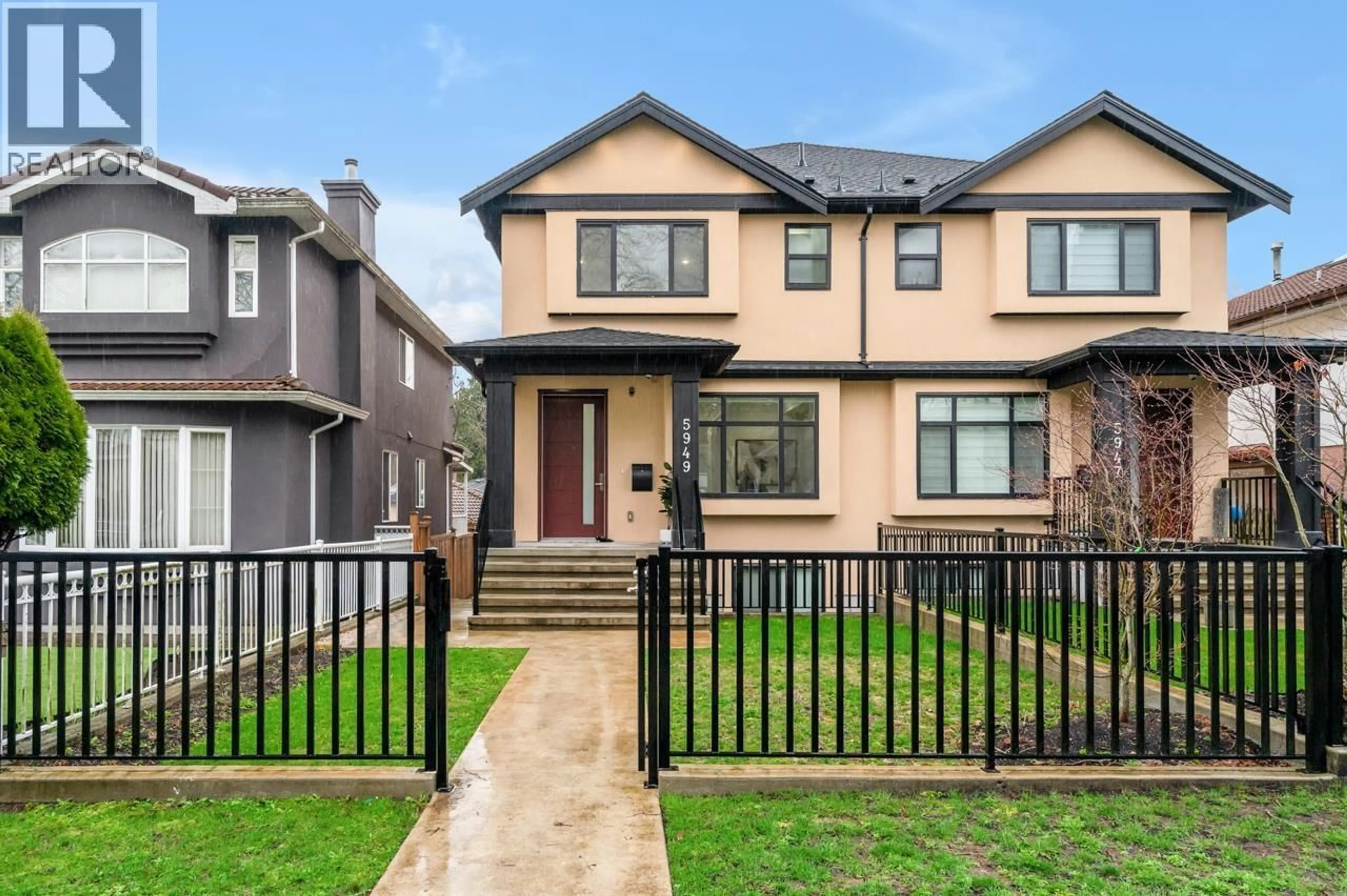 Home with brick exterior material, street for 5949 SHERBROOKE STREET, Vancouver British Columbia V5W3N3