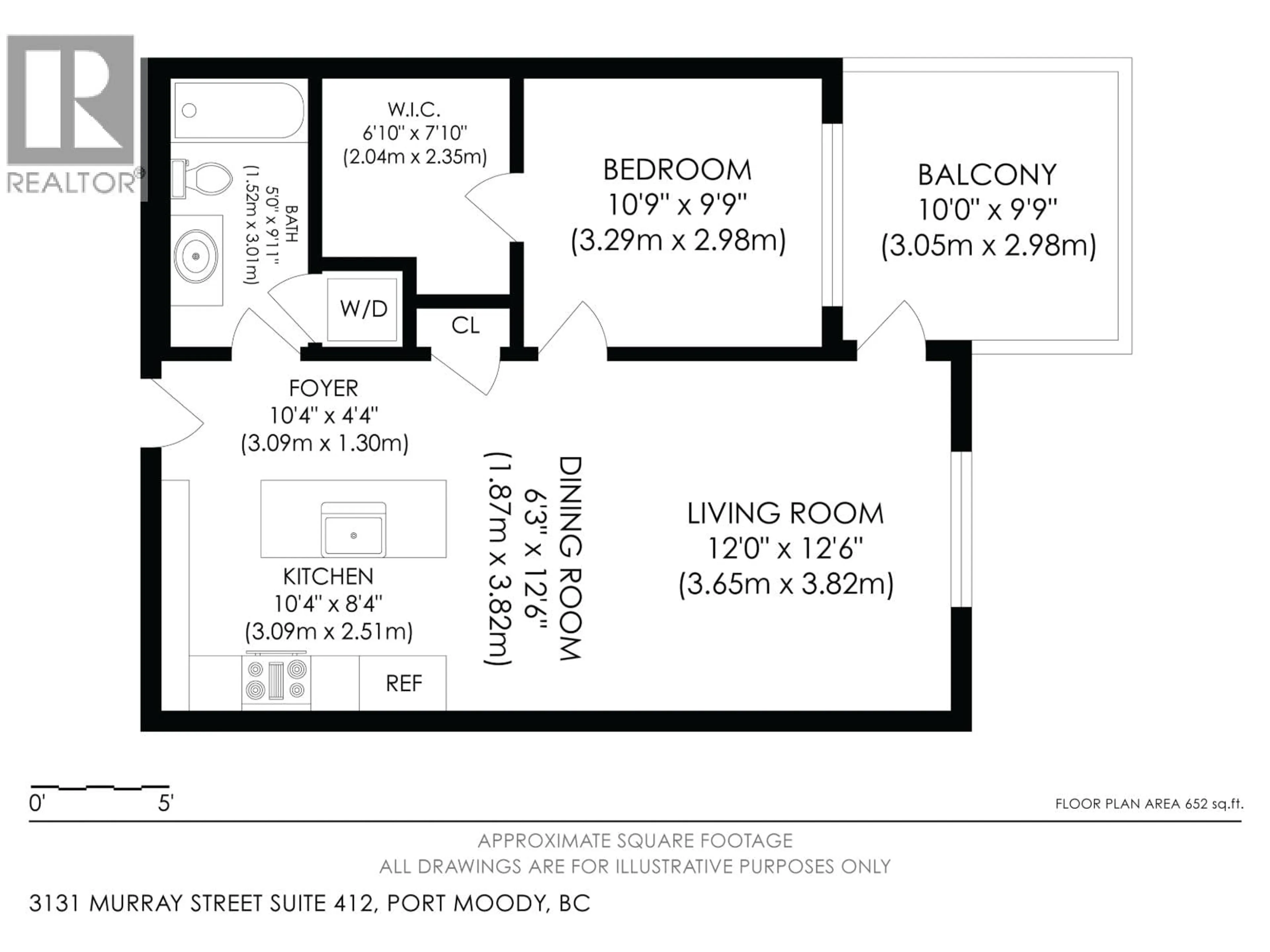 Floor plan for 412 - 3131 MURRAY STREET, Port Moody British Columbia V3H0L9