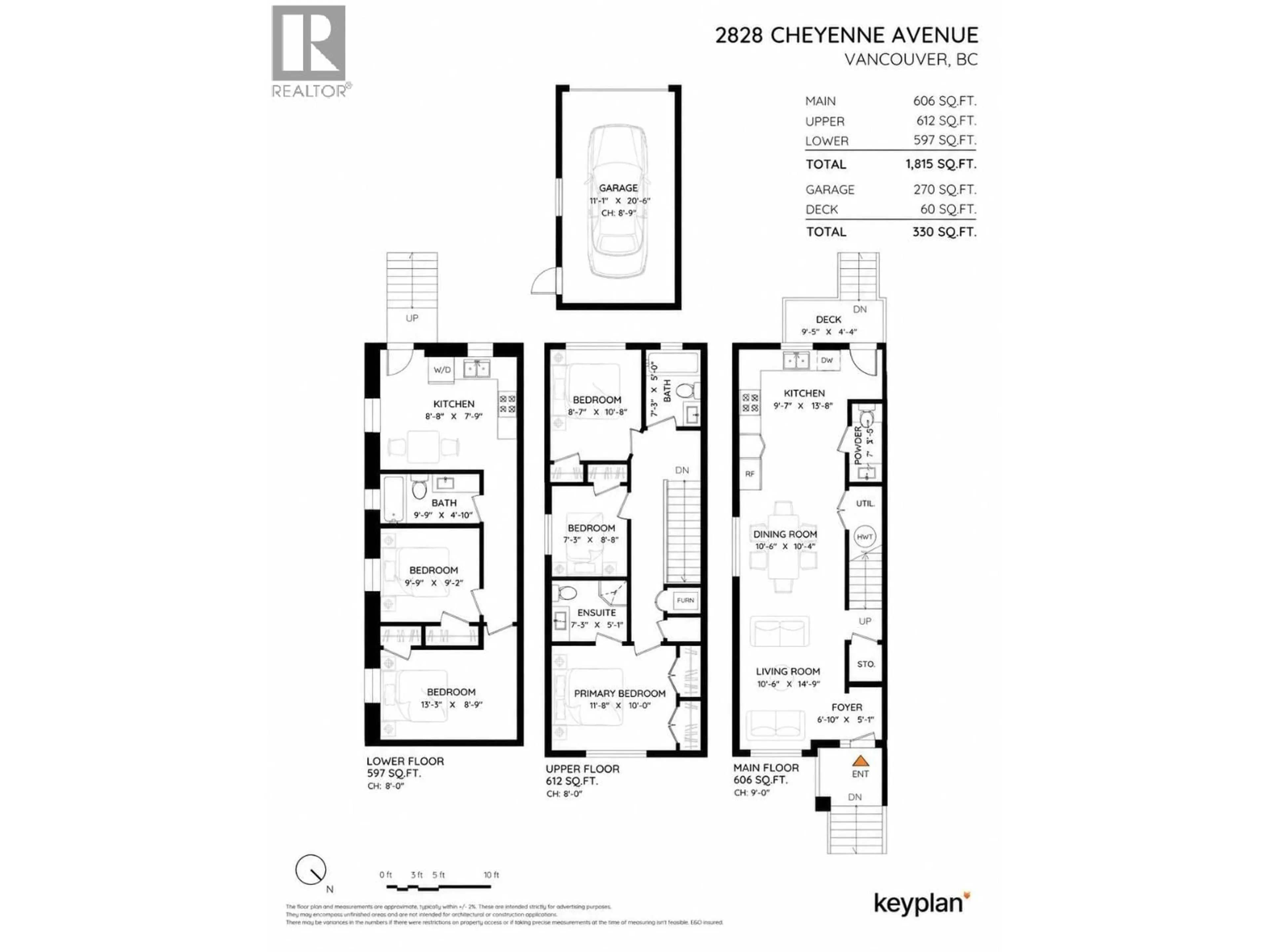Floor plan for 2828 CHEYENNE AVENUE, Vancouver British Columbia V5R4R6