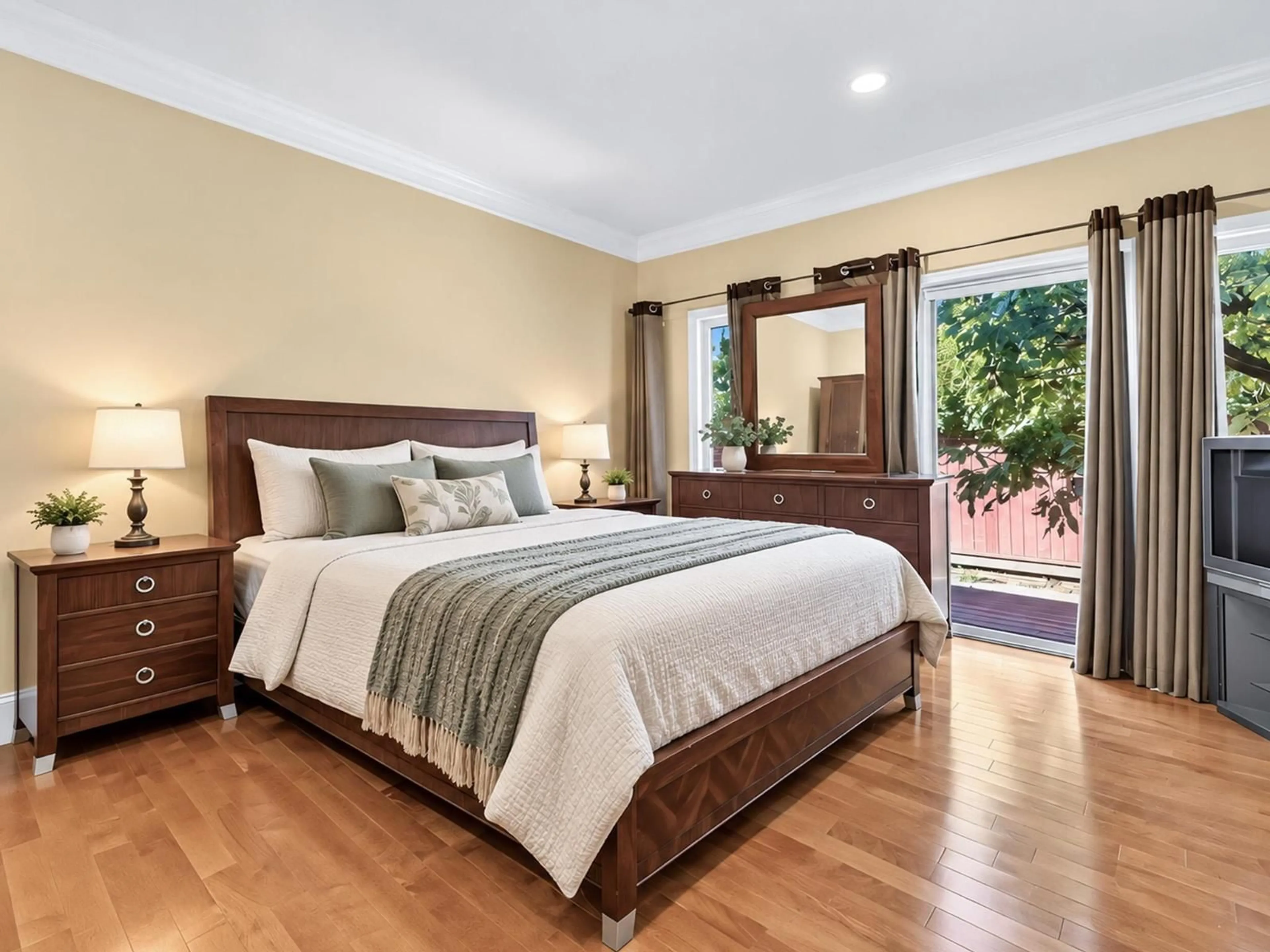Bedroom with bed, wood/laminate floor for 15775 39A AVENUE, Surrey British Columbia V3S0L1